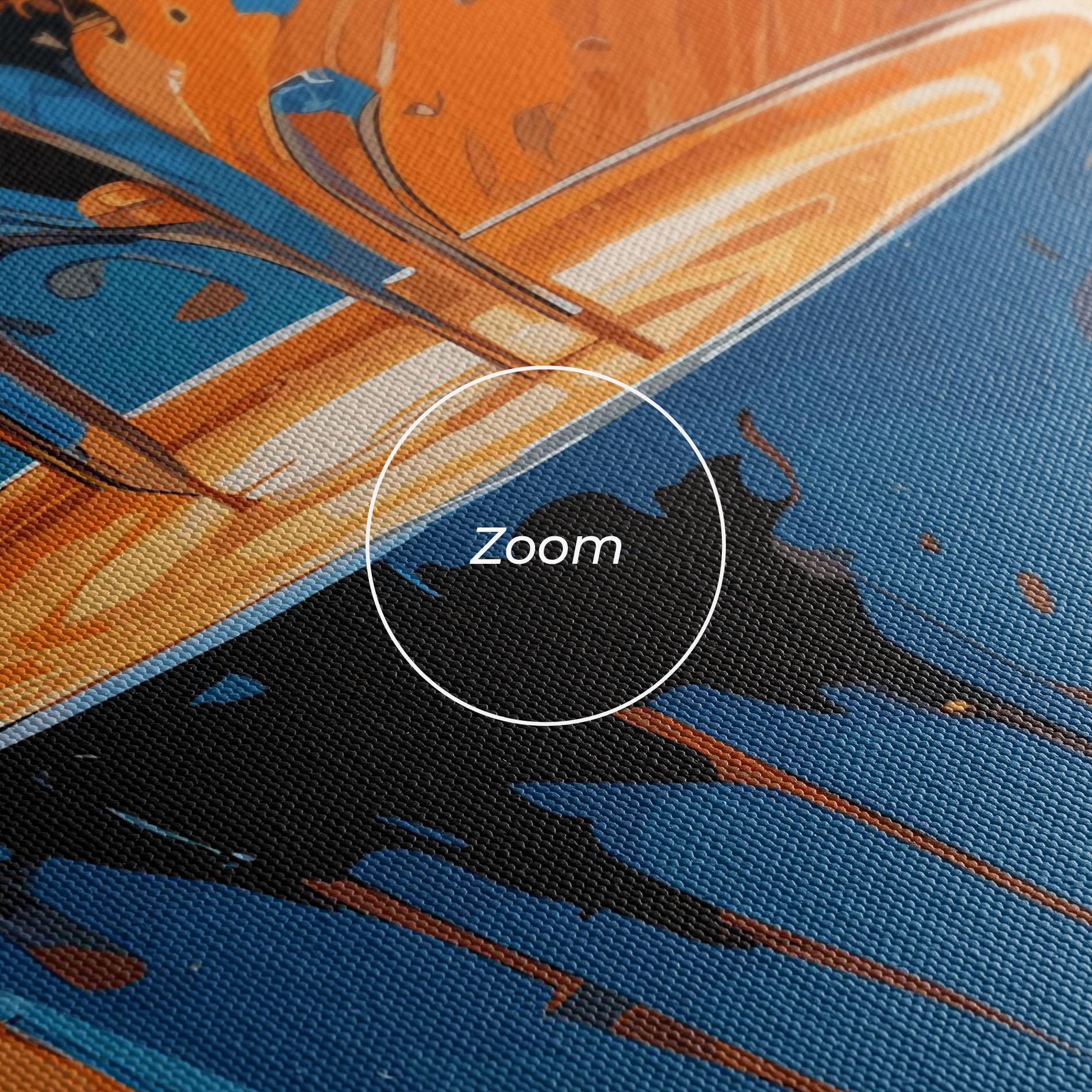 Картина на платно Coffee Blue Orange mockup 3