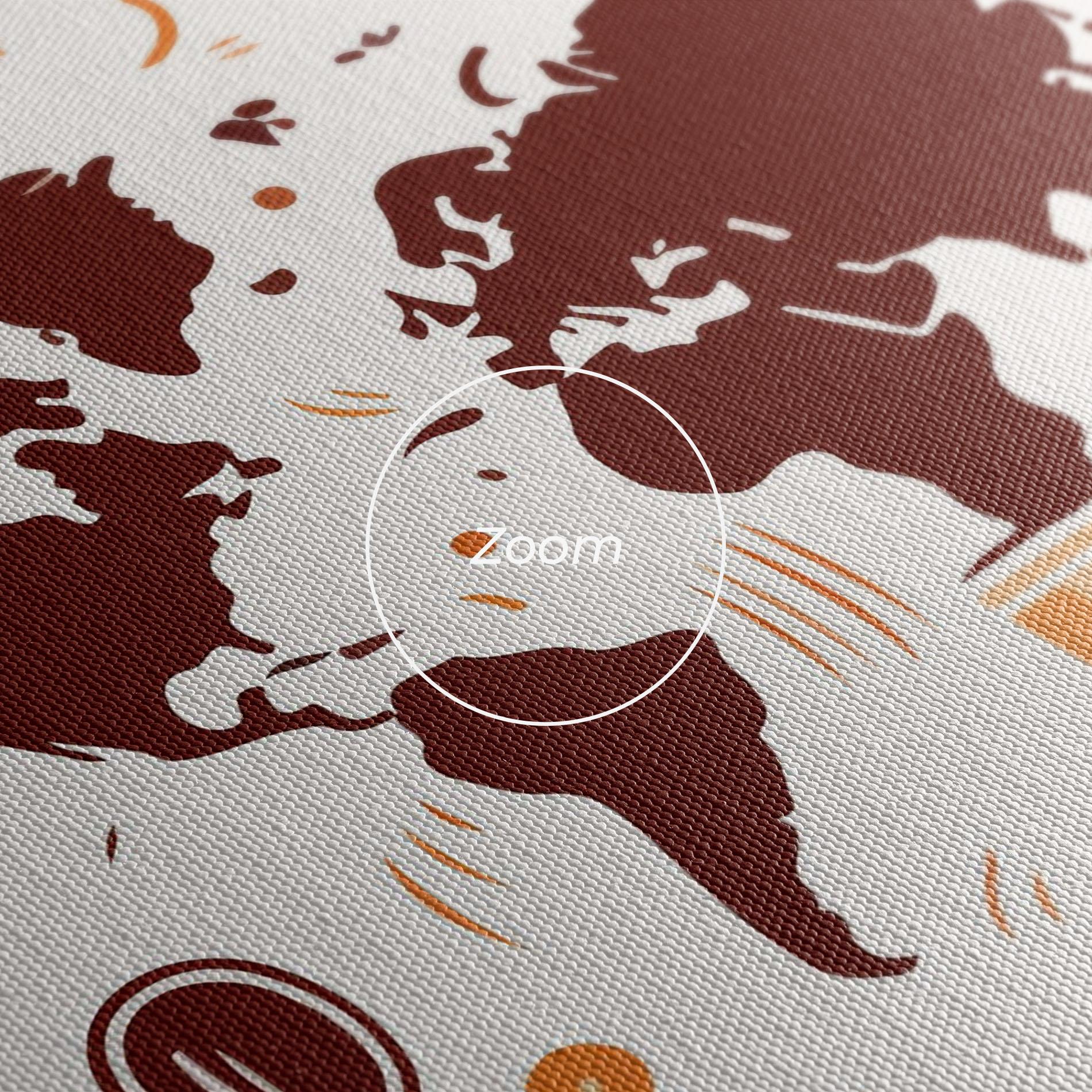 Картина на платно Coffee Map mockup 3