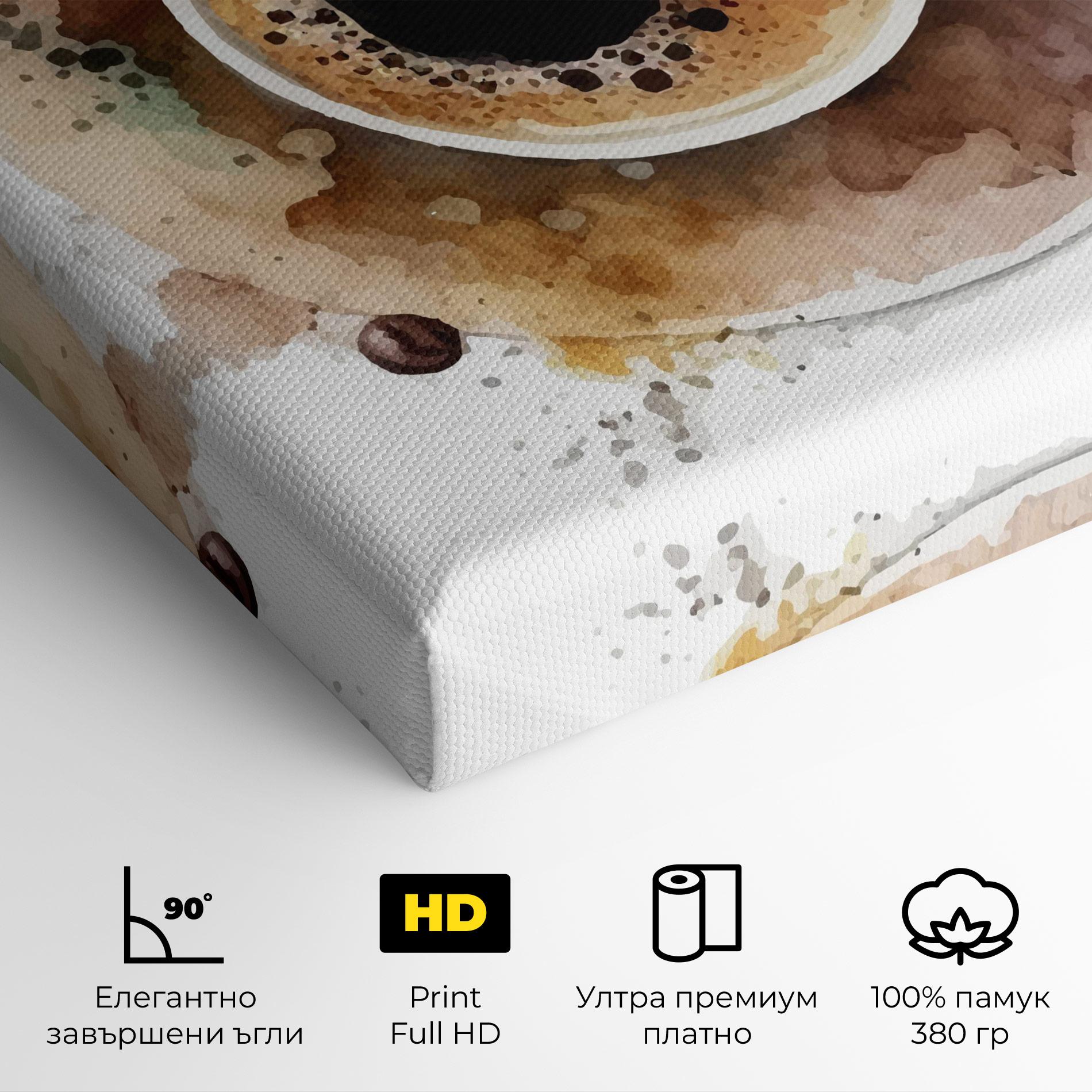 Картина на платно Coffee Liquid mockup 4