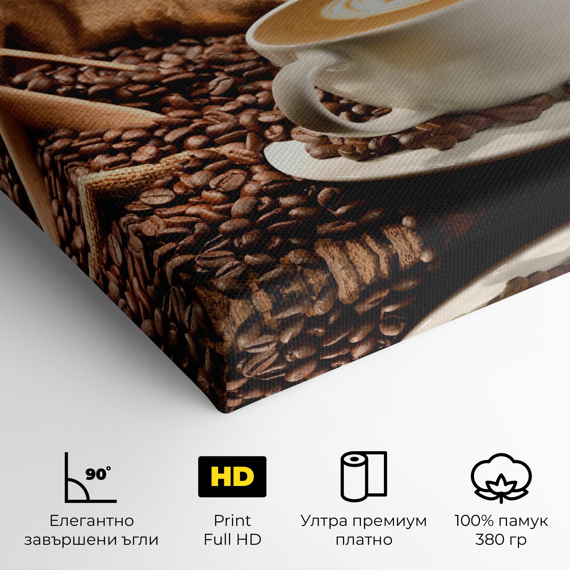 Картина на платно Latte Coffee mockup 4