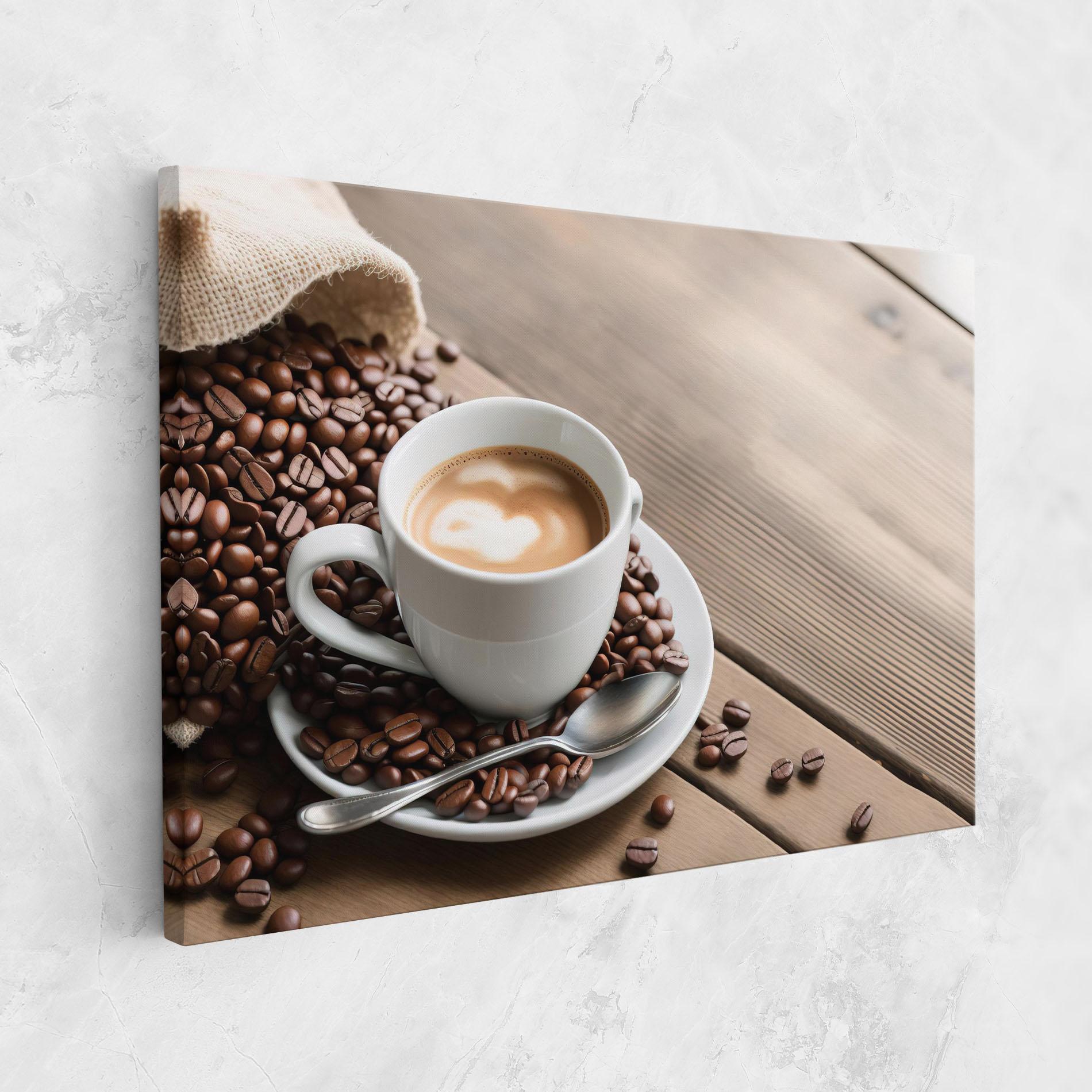 Картина на платно Coffee On Table mockup 1