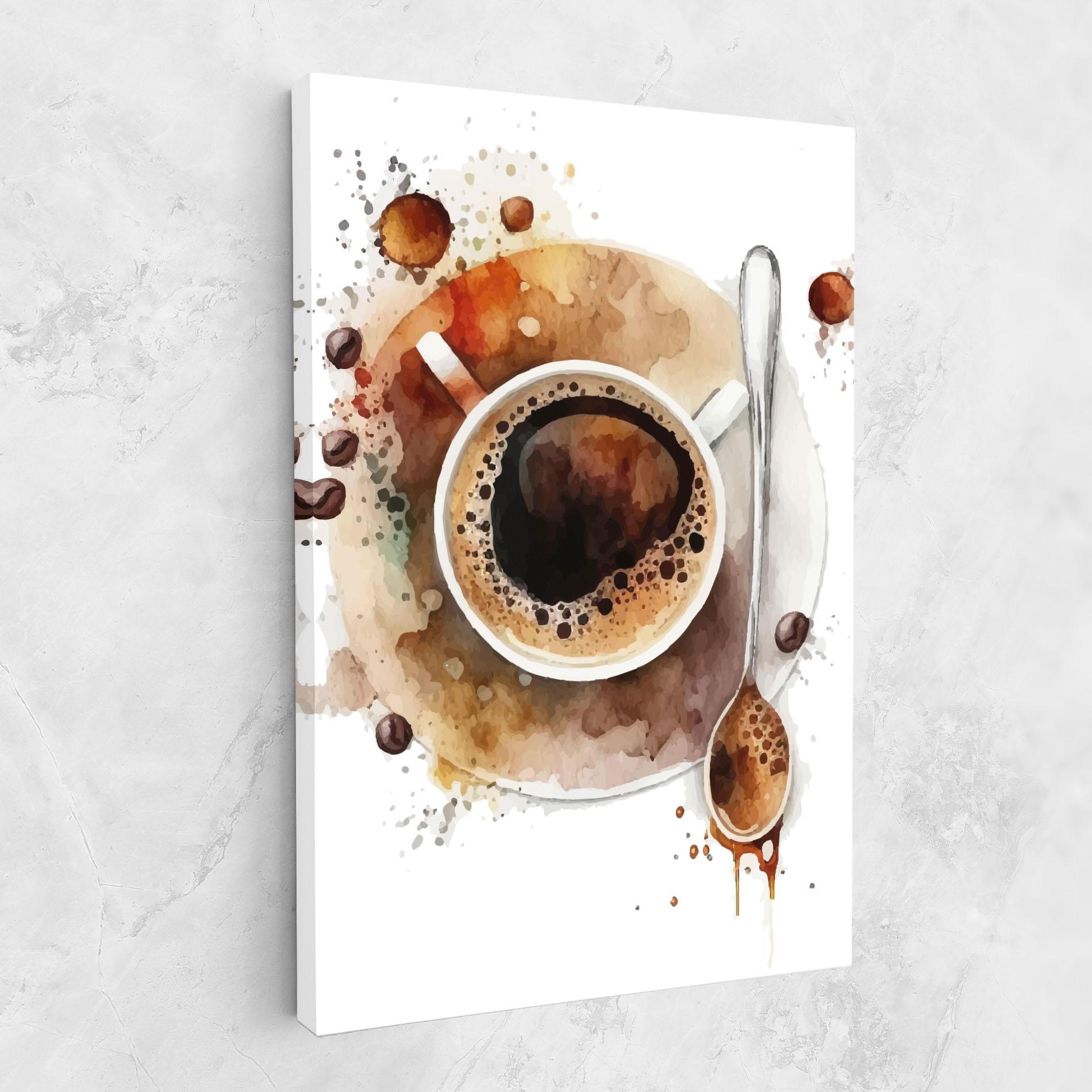 Картина на платно Coffee Liquid mockup 1