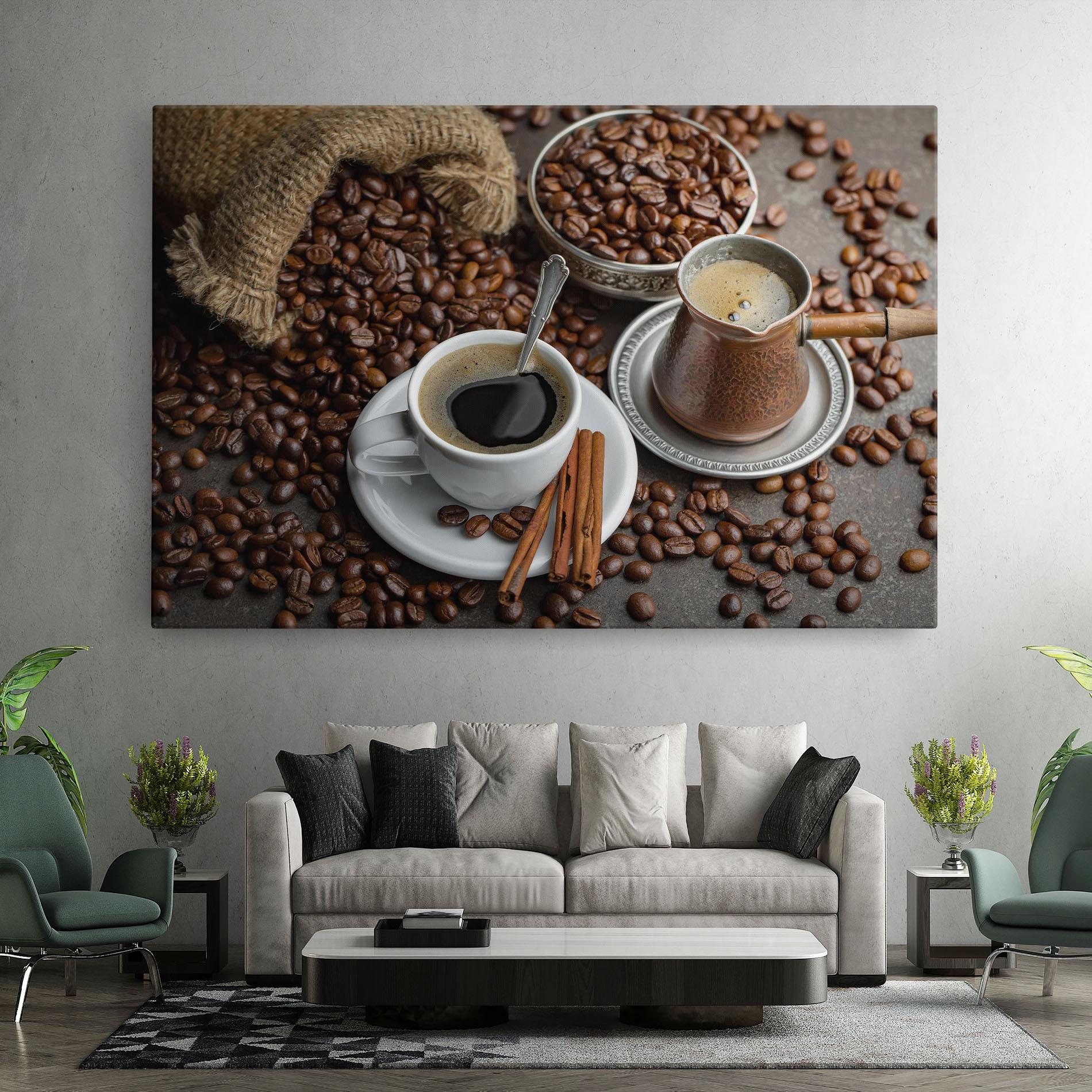 Картина на платно Black Coffee Bean mockup 7
