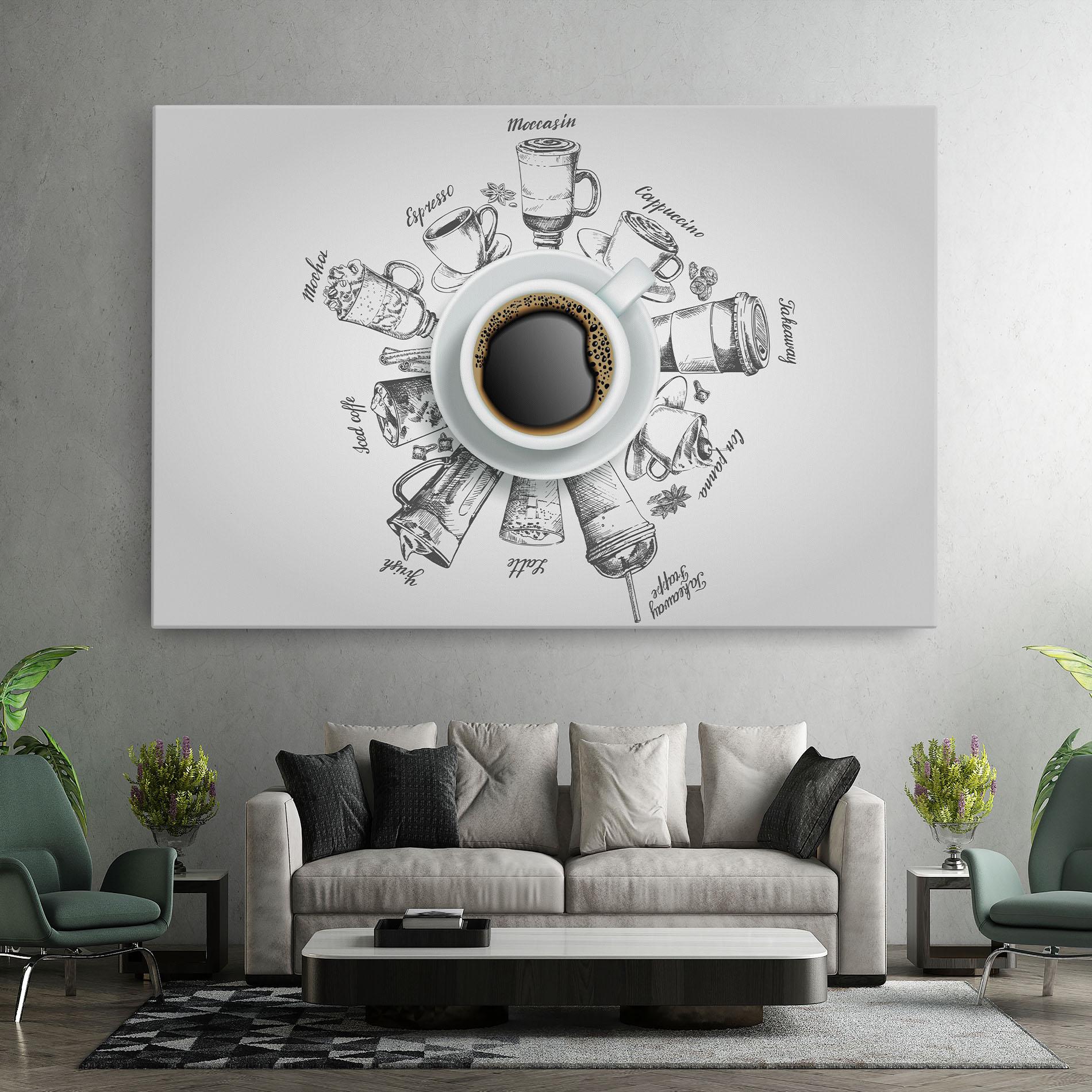 Картина на платно Coffee List mockup 7