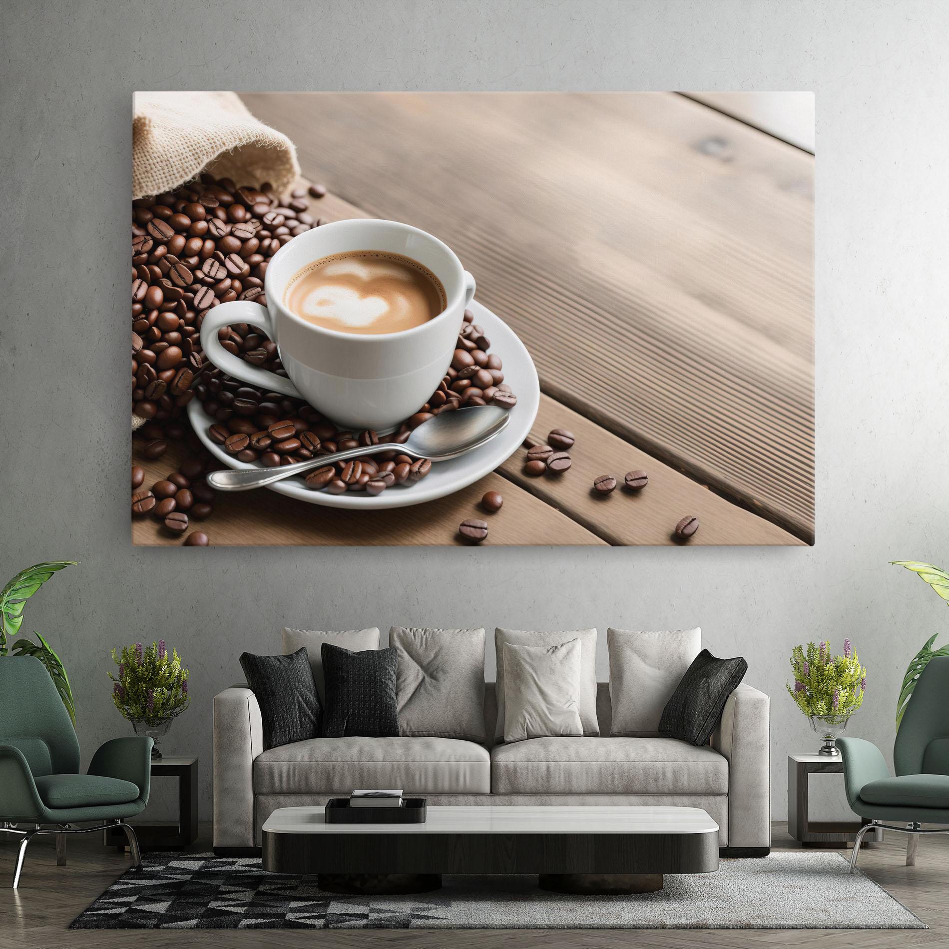 Картина на платно Coffee On Table mockup 7
