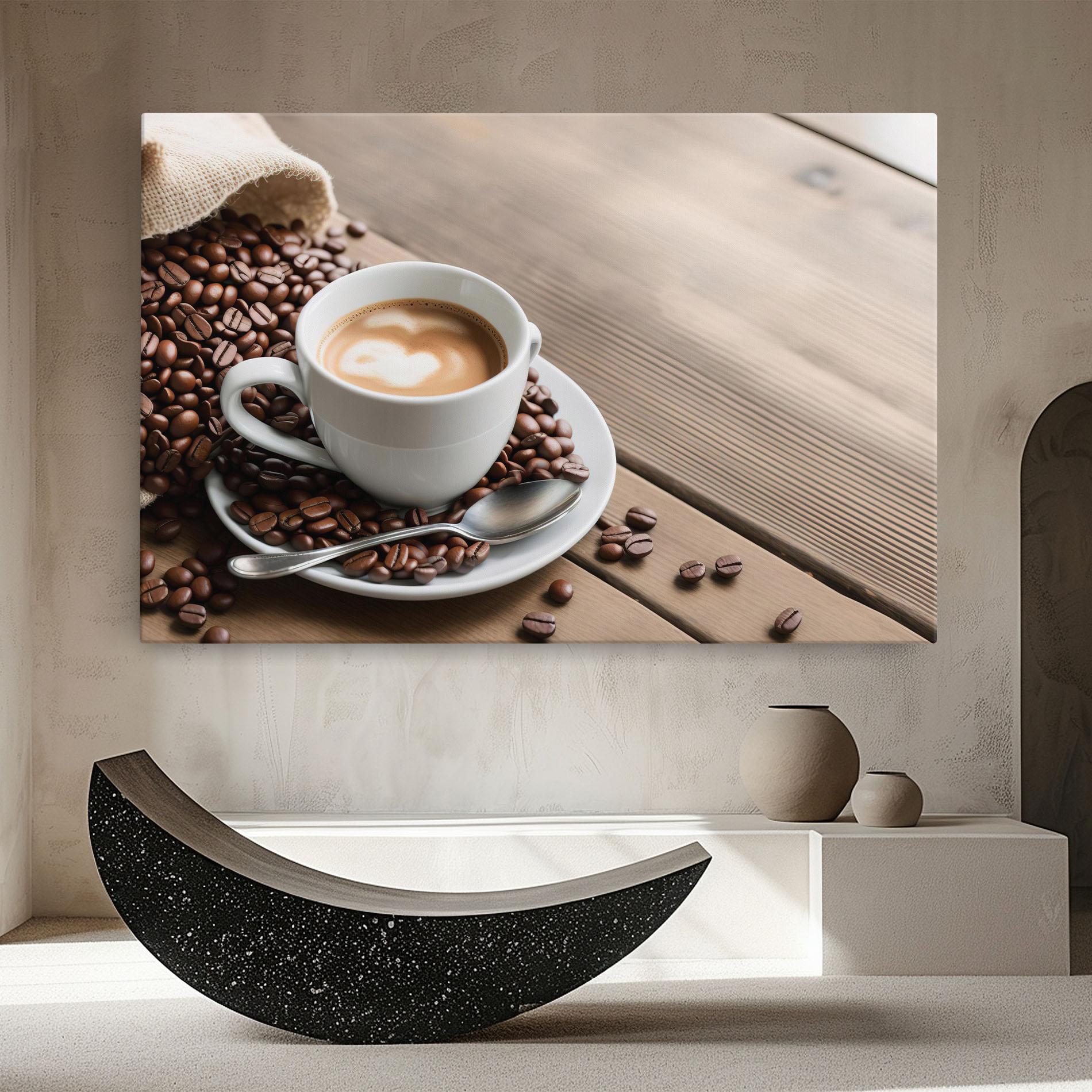 Картина на платно Coffee On Table mockup 8