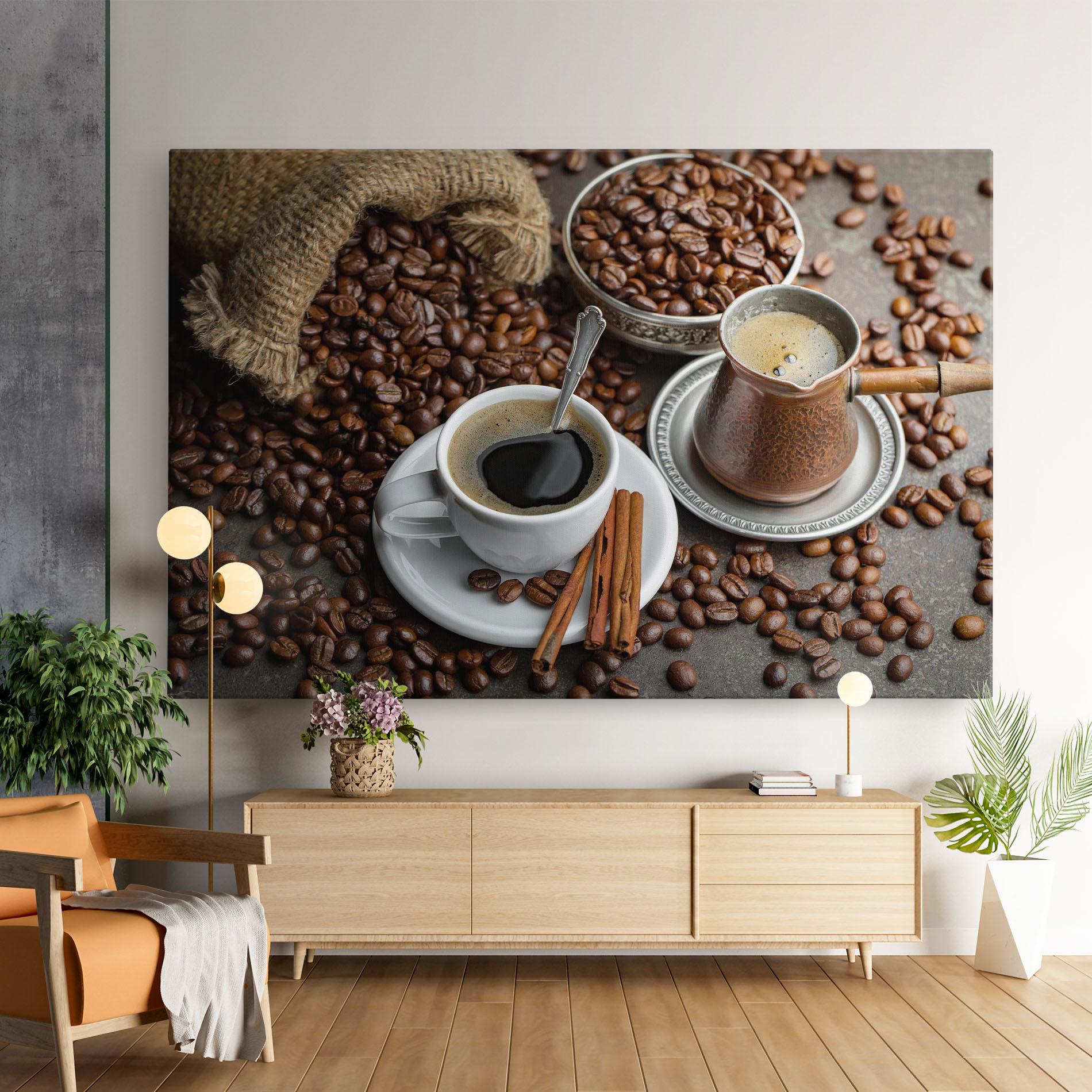 Картина на платно Black Coffee Bean mockup 9