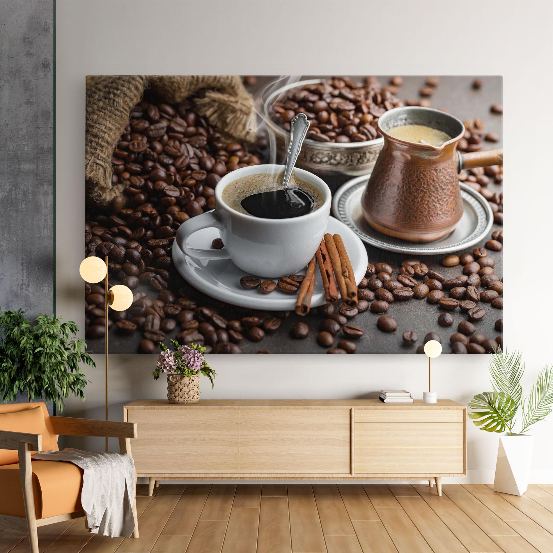 Картина на платно Black Coffee Beans mockup 9