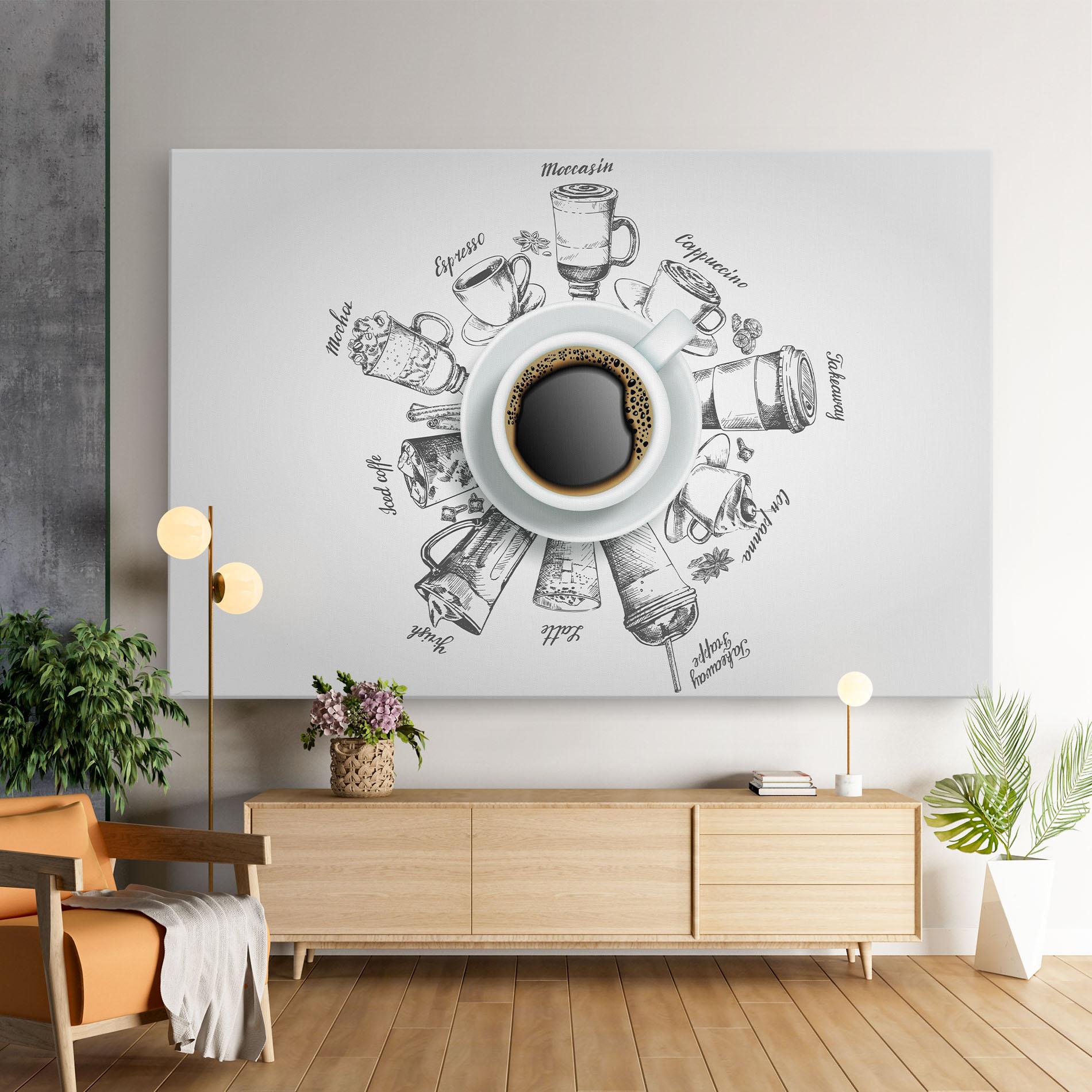 Картина на платно Coffee List mockup 9