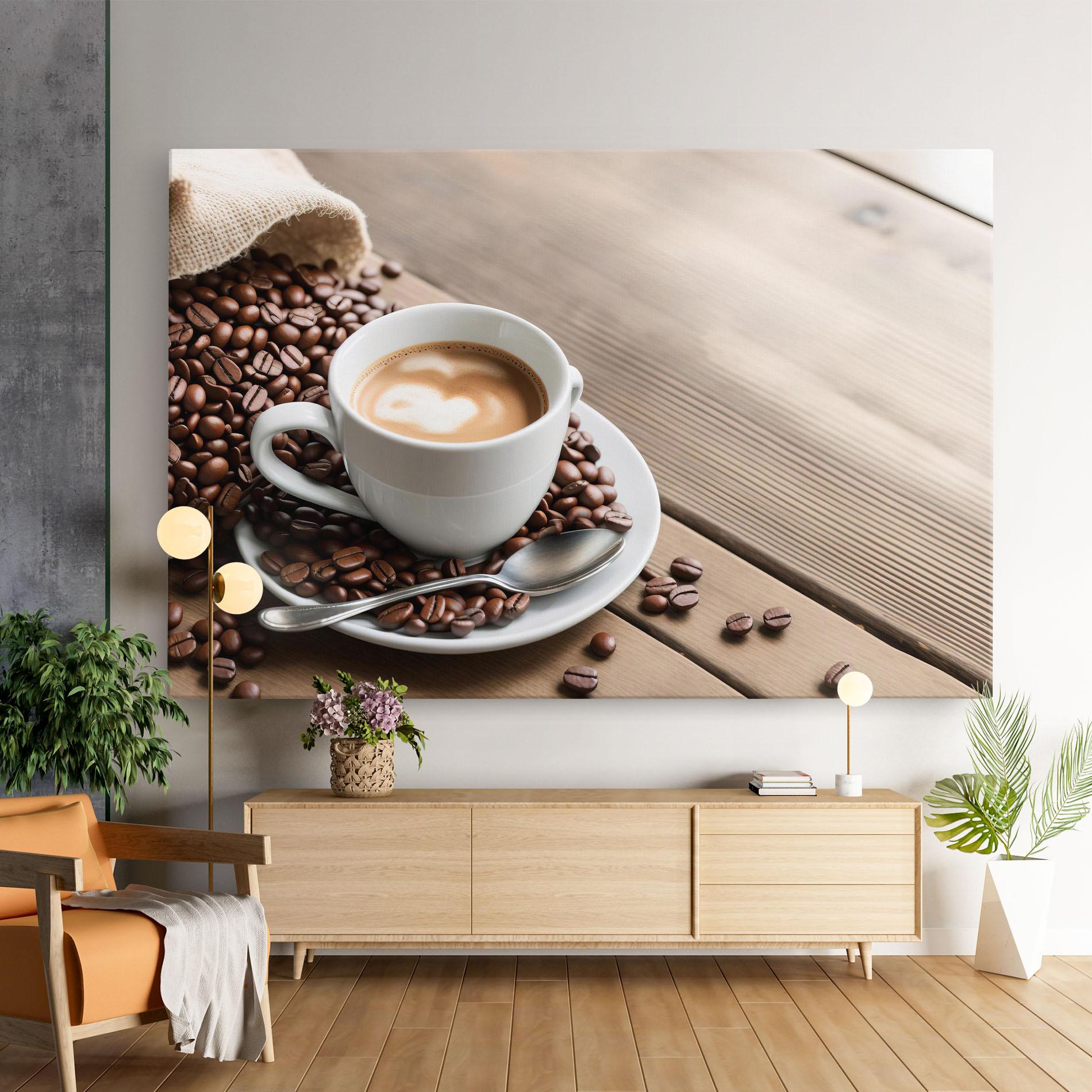 Картина на платно Coffee On Table mockup 9