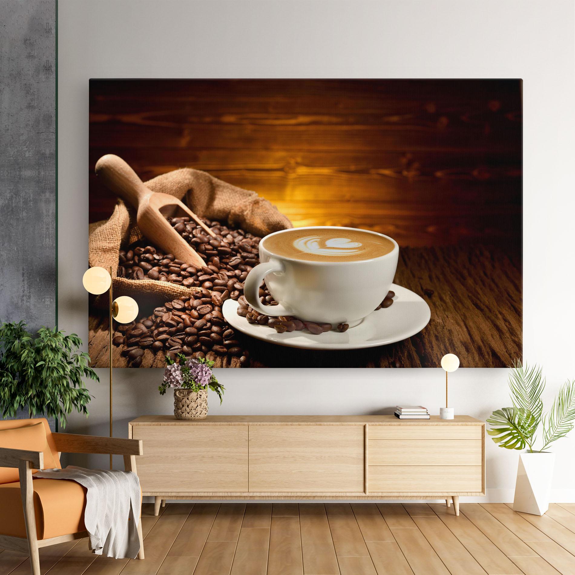 Картина на платно Latte Coffee mockup 9