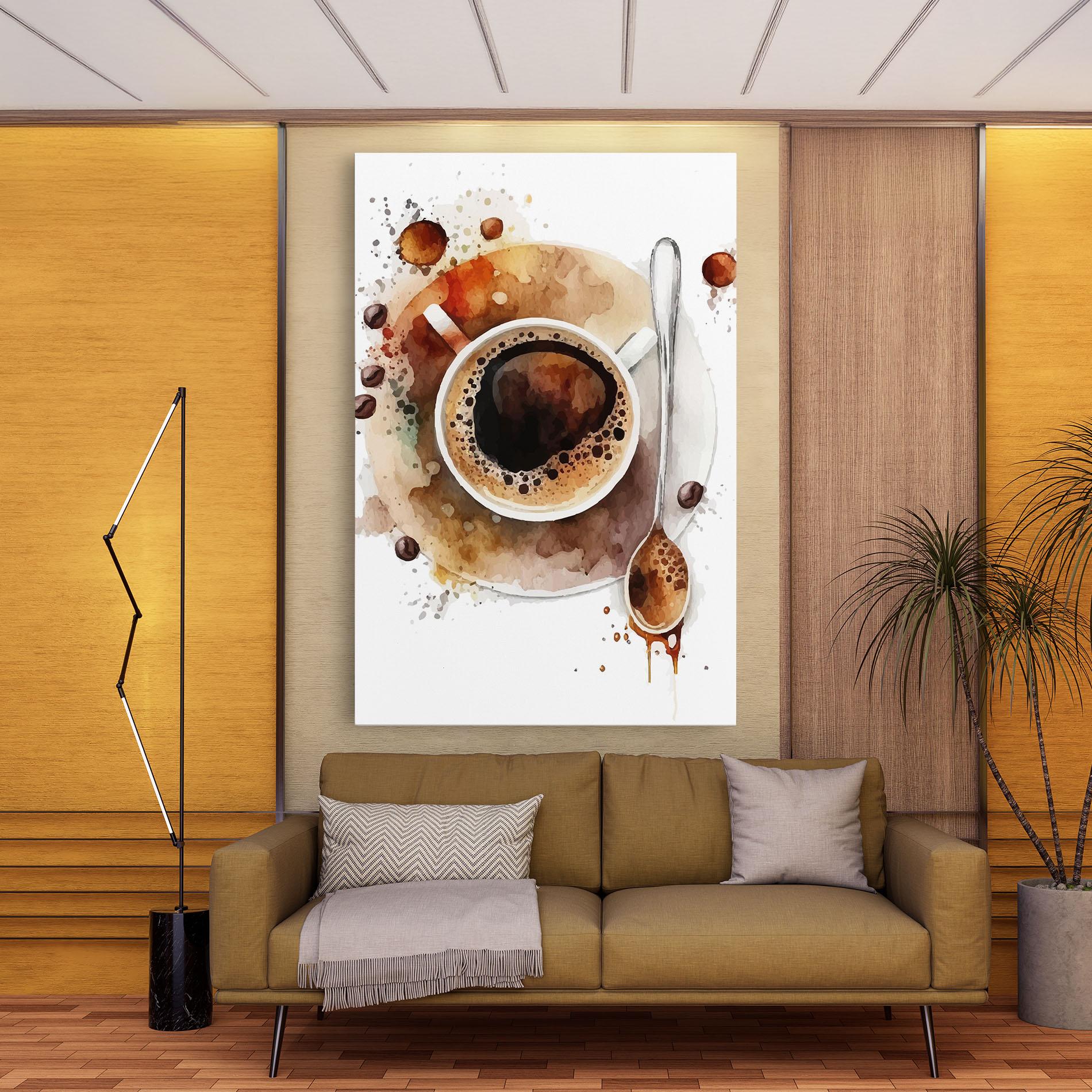 Картина на платно Coffee Liquid mockup 9