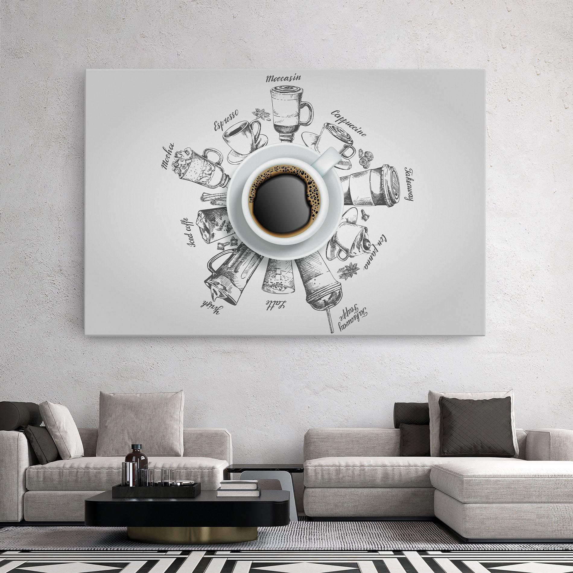 Картина на платно Coffee List mockup 2