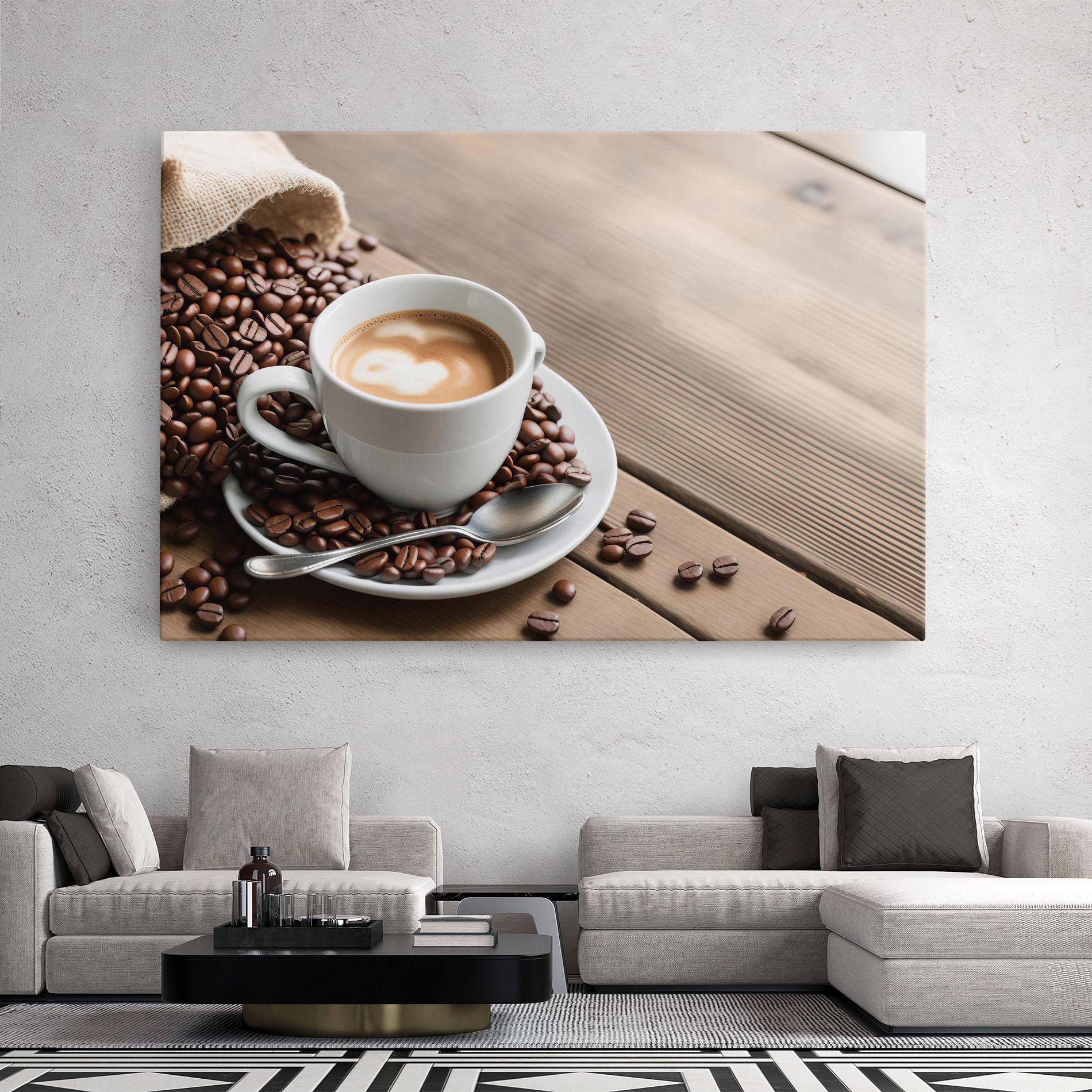Картина на платно Coffee On Table mockup 2