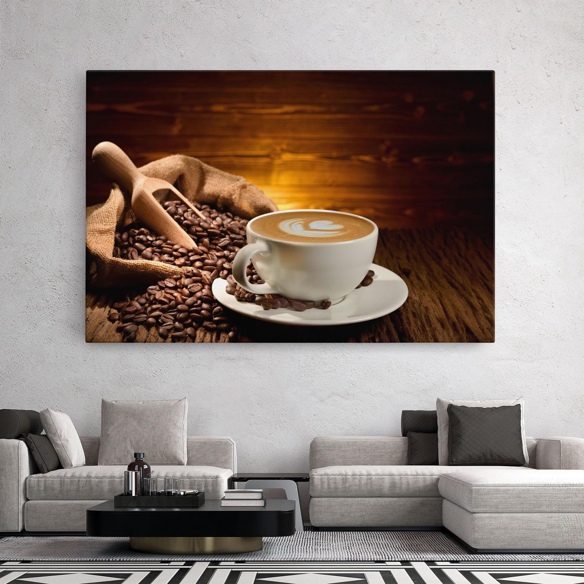 Картина на платно Latte Coffee mockup 2