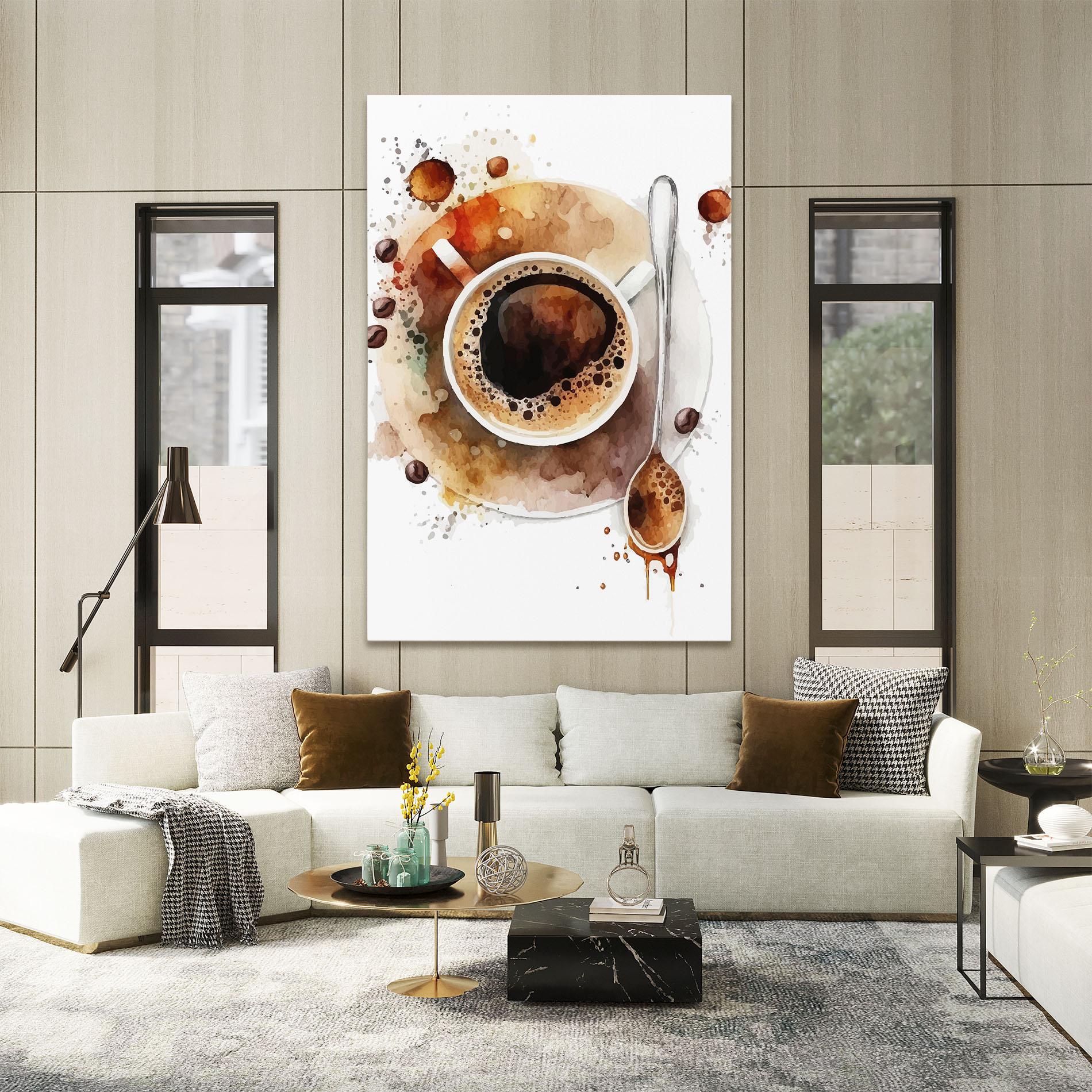 Картина на платно Coffee Liquid mockup 2