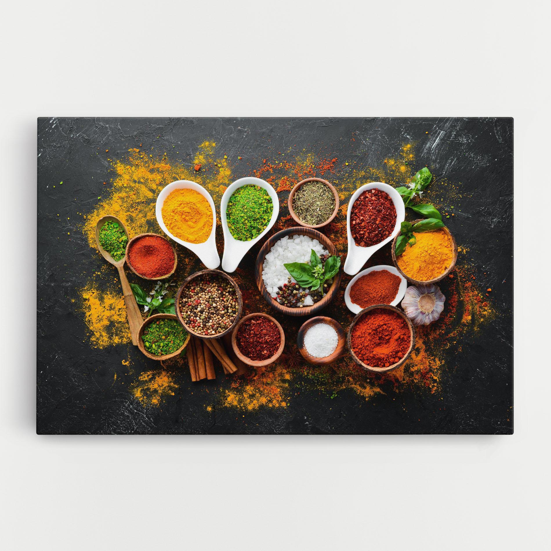 Картина на платно Colorful Herbs Spices mockup 0