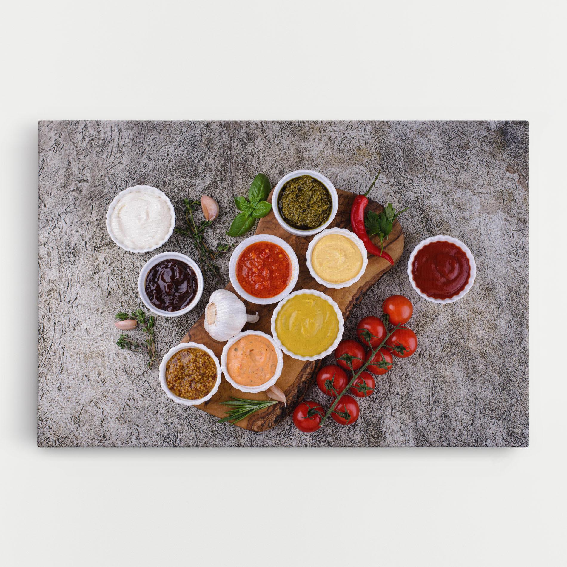 Картина на платно Different Sauces mockup 0