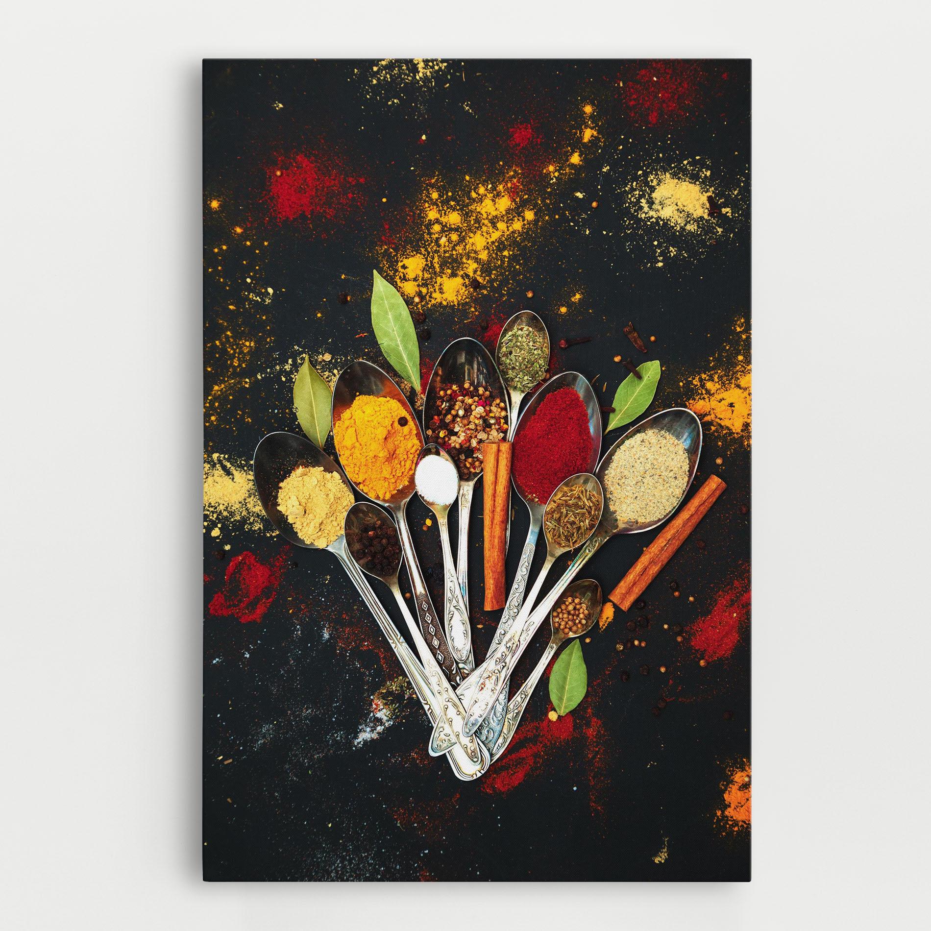 Картина на платно Cooking Spices Spoons mockup 0