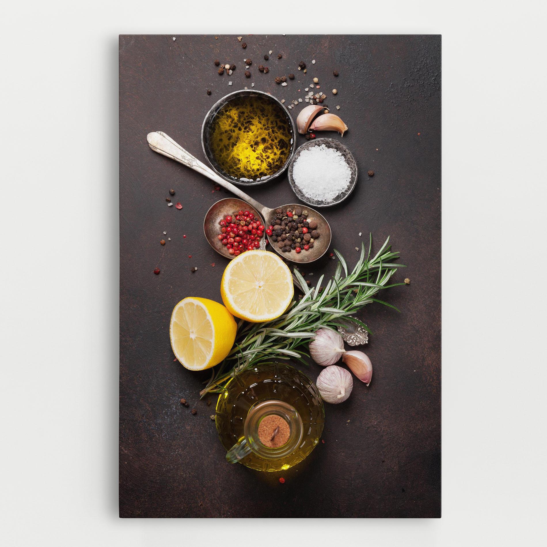 Картина на платно Spices On Stone Table mockup 0