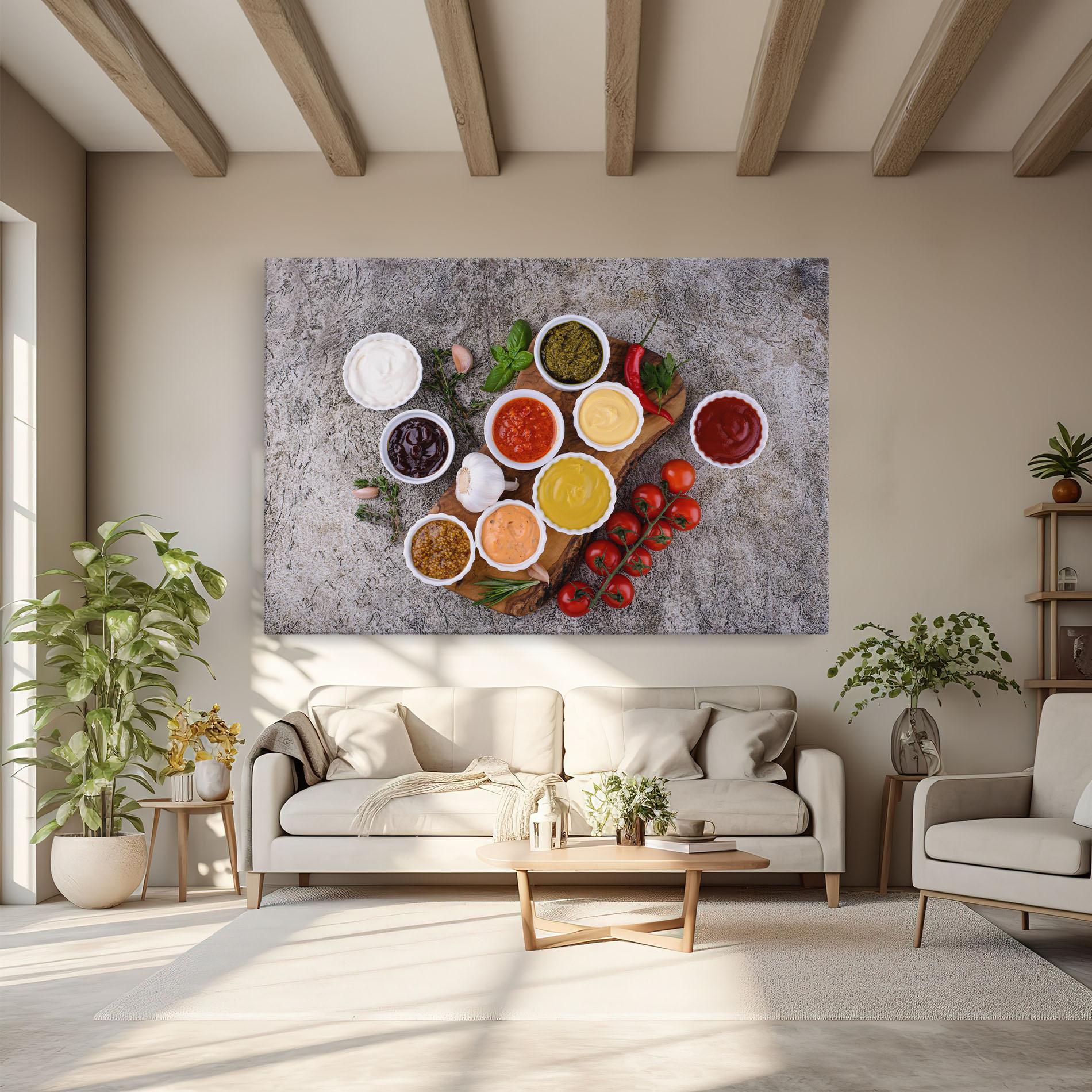 Картина на платно Different Sauces mockup 6