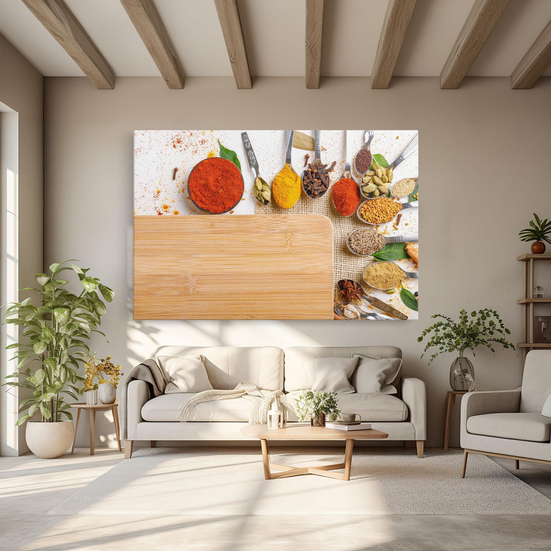 Картина на платно Spices Spoons mockup 6