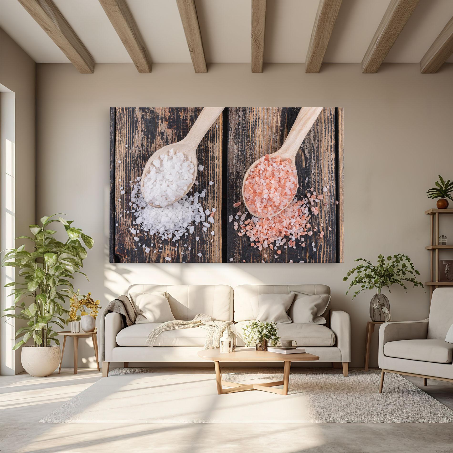 Картина на платно Wooden Spoons Sea Salt mockup 6