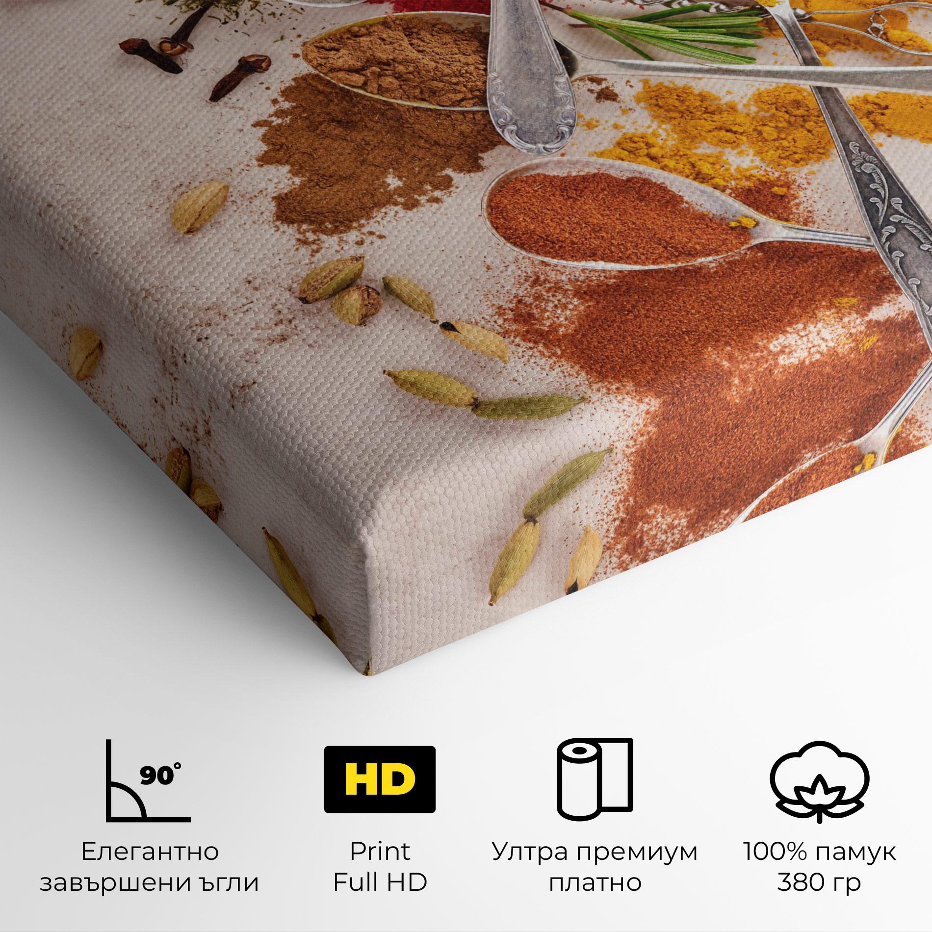 Картина на платно Colorful Spices Cooking mockup 4