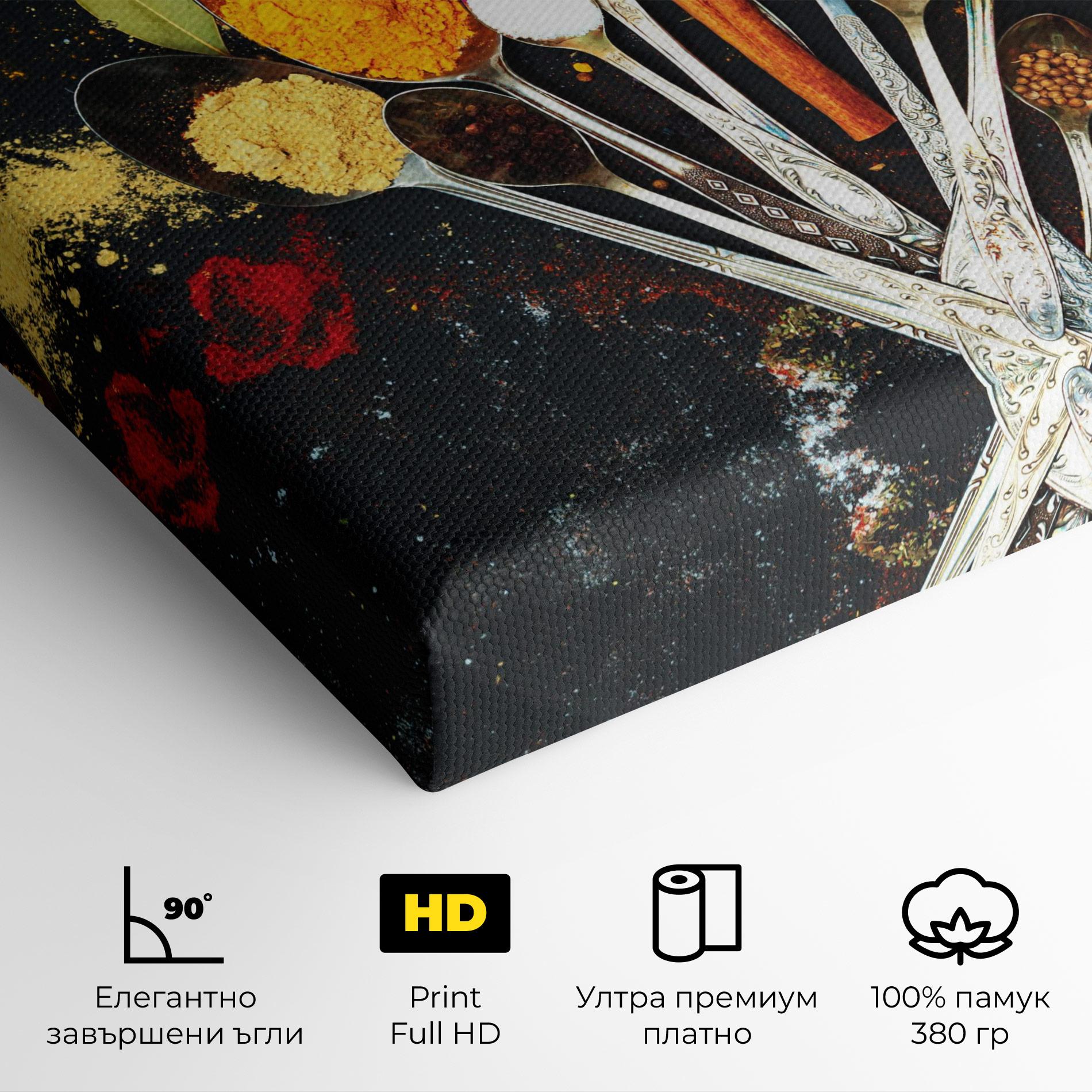Картина на платно Cooking Spices Spoons mockup 4