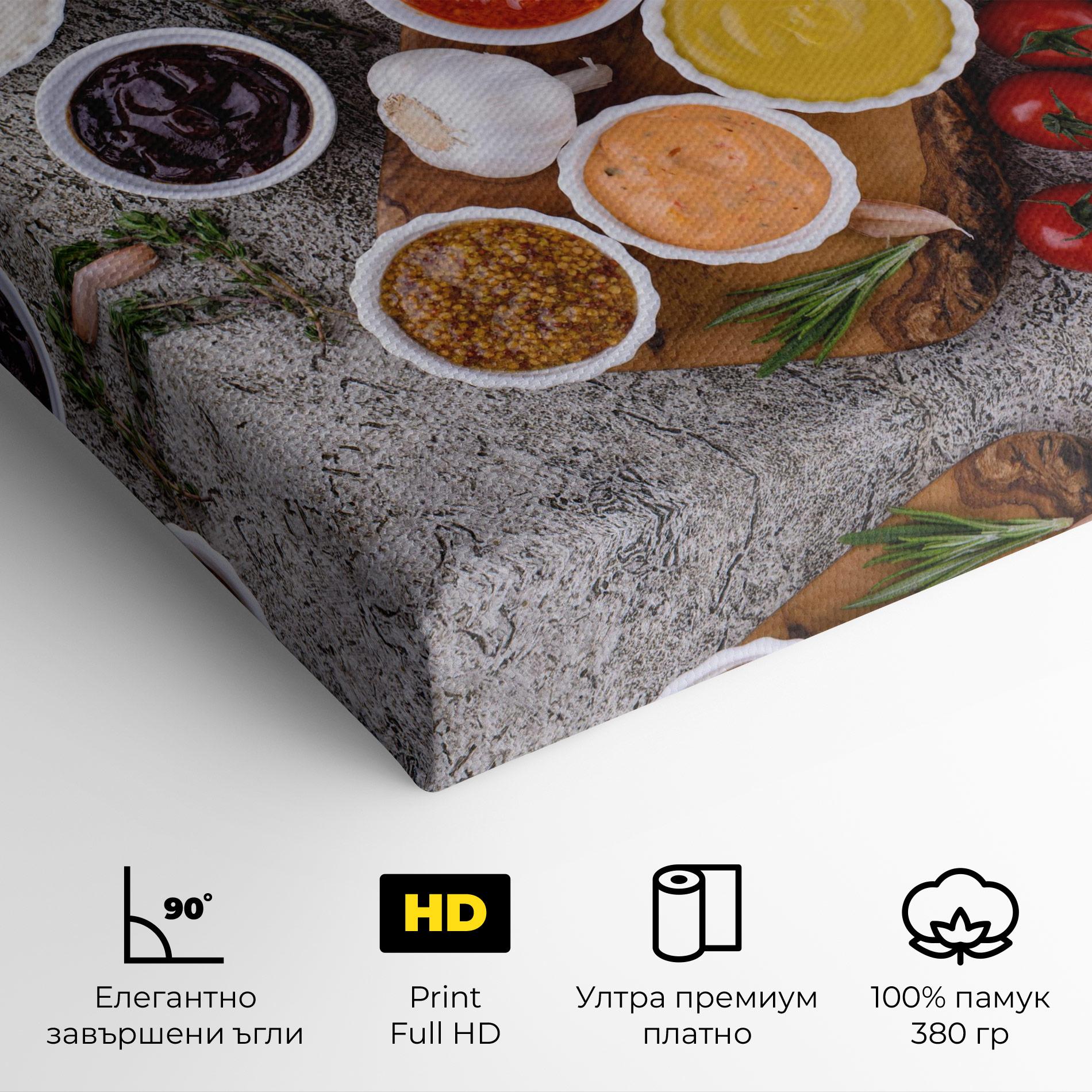 Картина на платно Different Sauces mockup 4