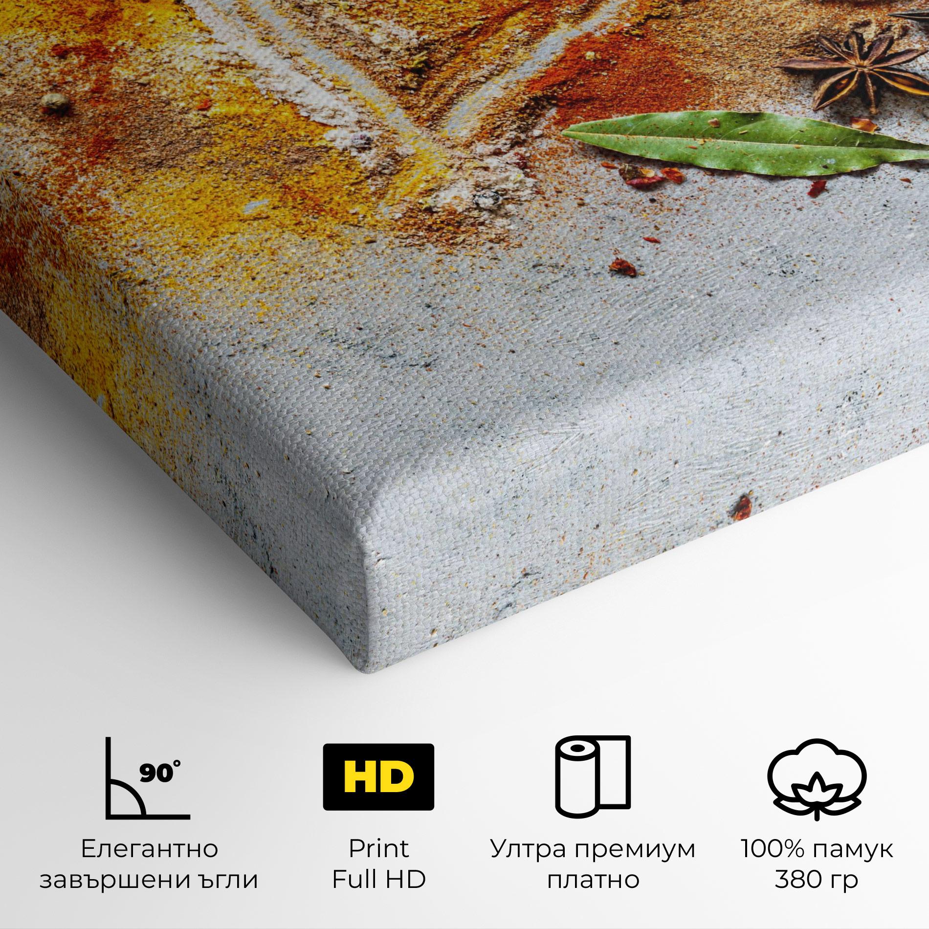 Картина на платно Heart Spice Powders mockup 4