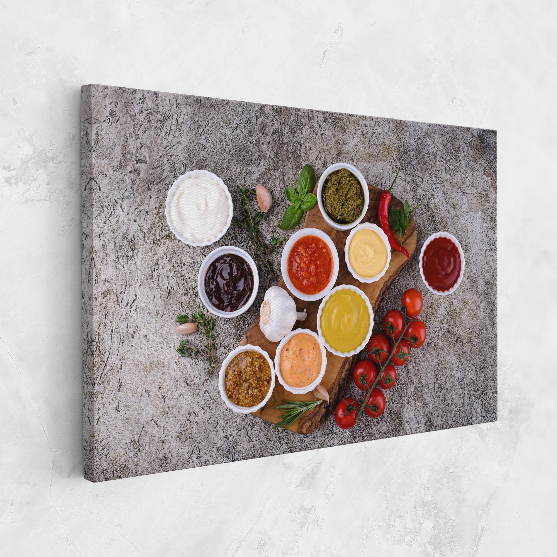 Картина на платно Different Sauces mockup 1