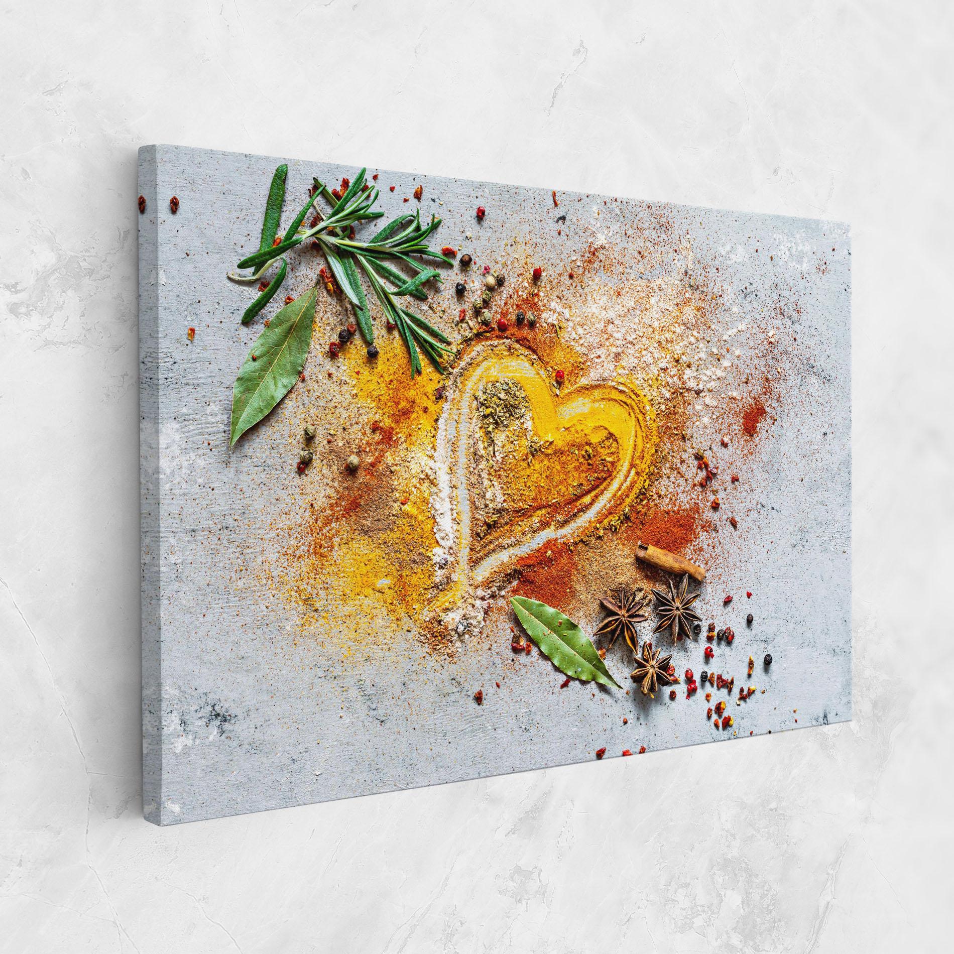 Картина на платно Heart Spice Powders mockup 1