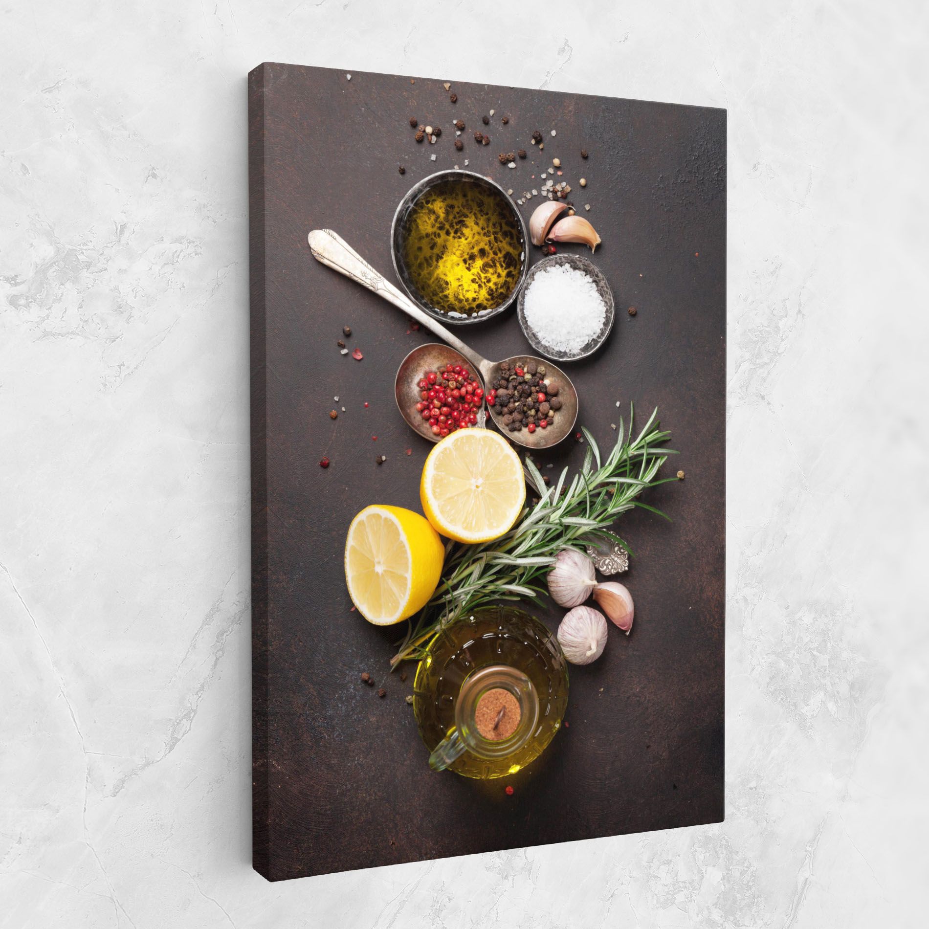 Spices On Stone Table mockup 1
