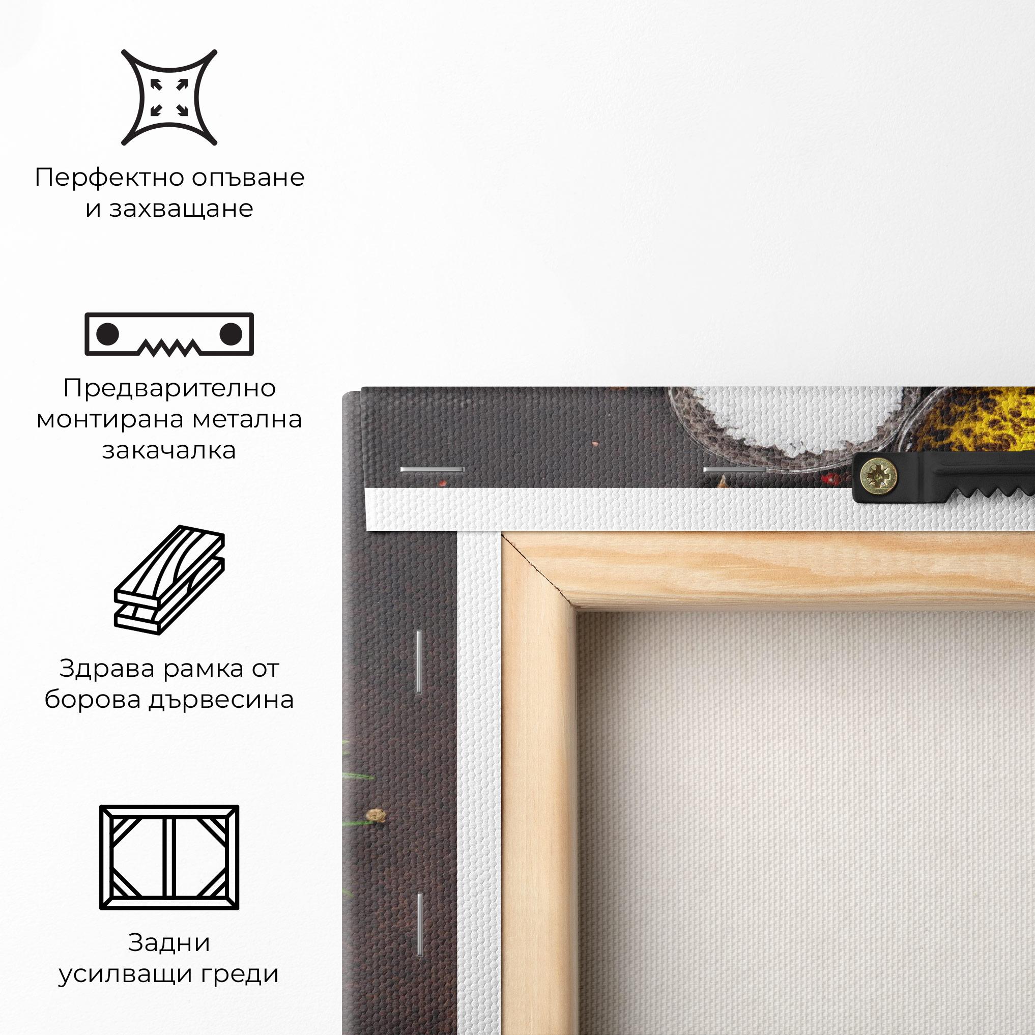 Картина на платно Spices On Stone Table mockup 5