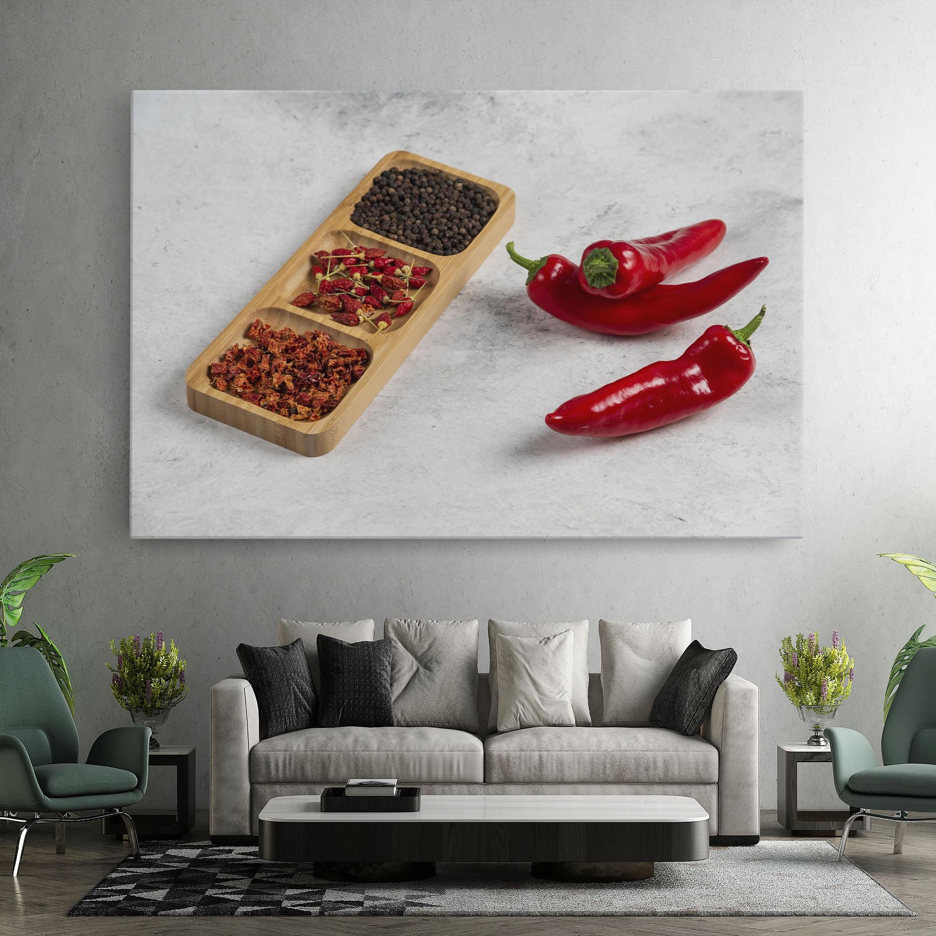 Картина на платно Hot Chili Spices mockup 7