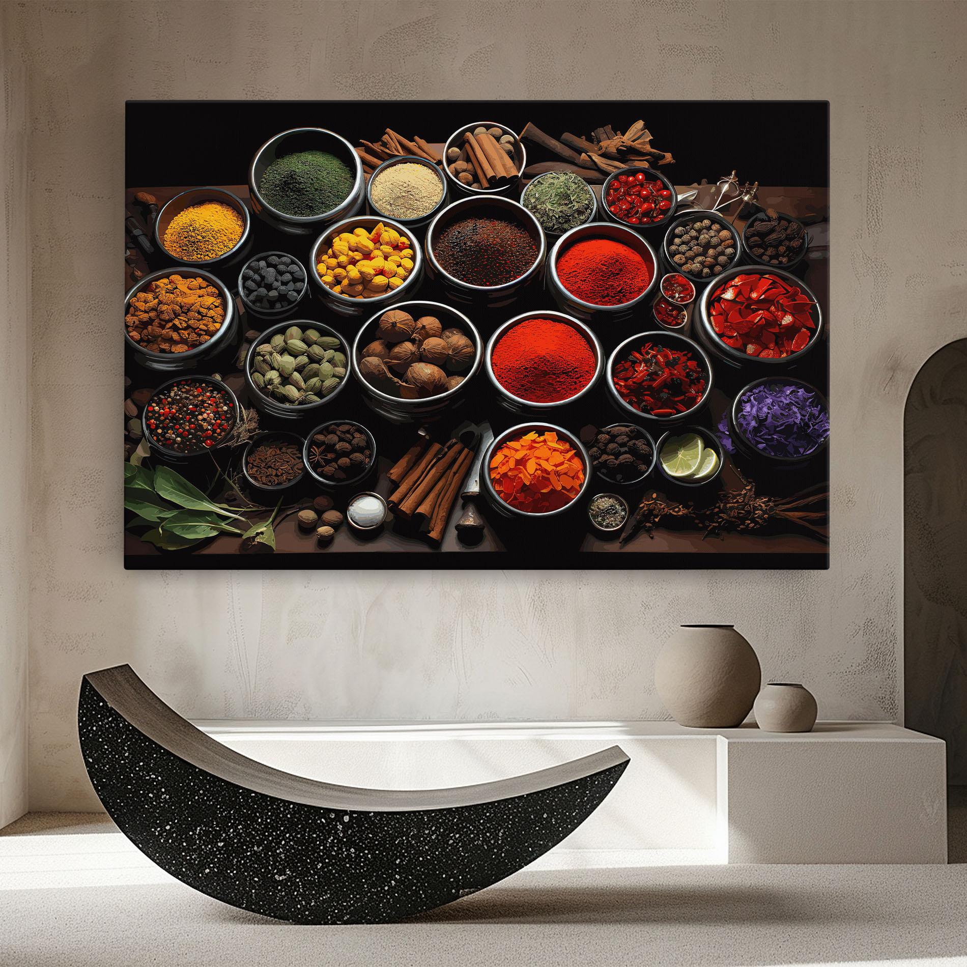 Картина на платно Colorful Herbs Art mockup 8