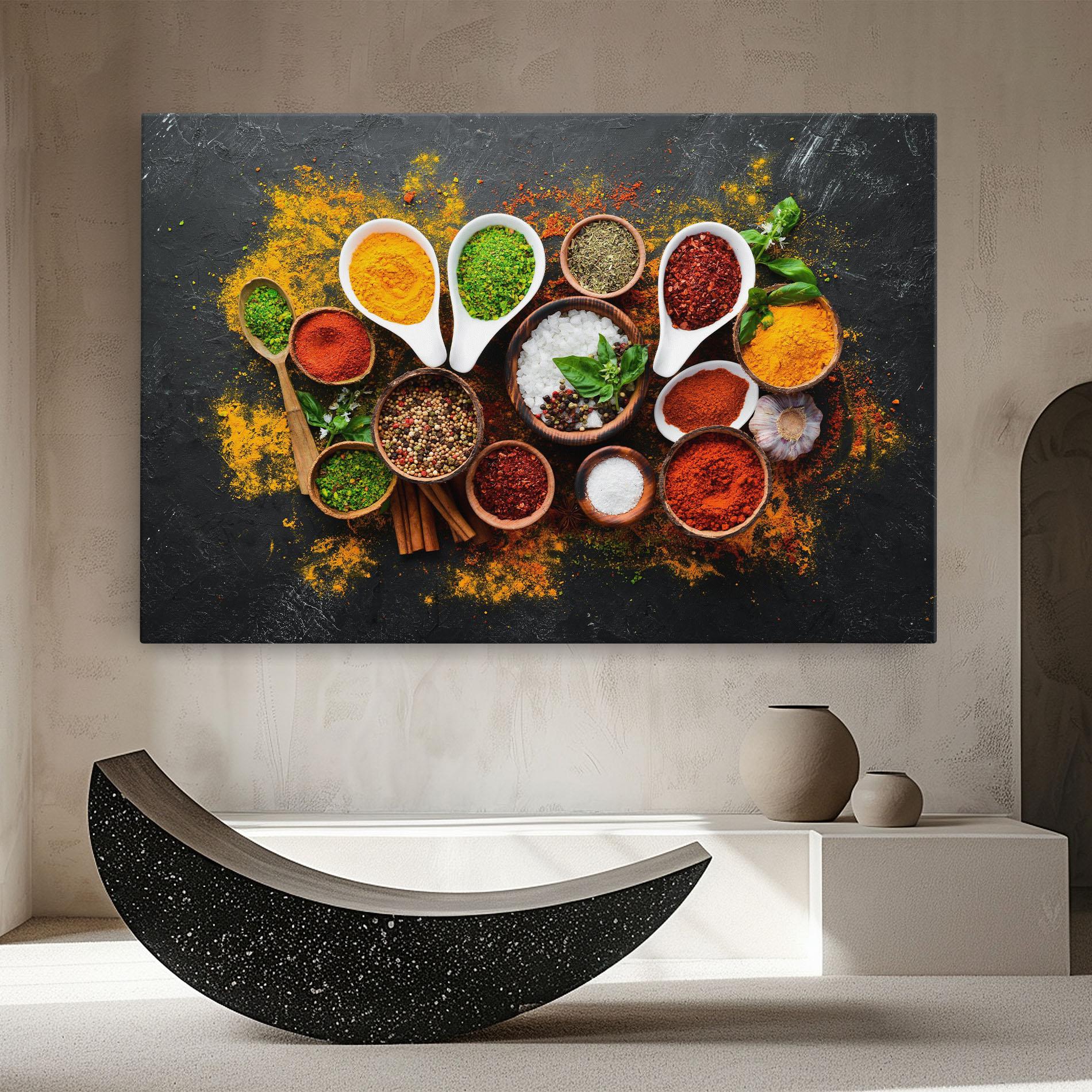 Картина на платно Colorful Herbs Spices mockup 8