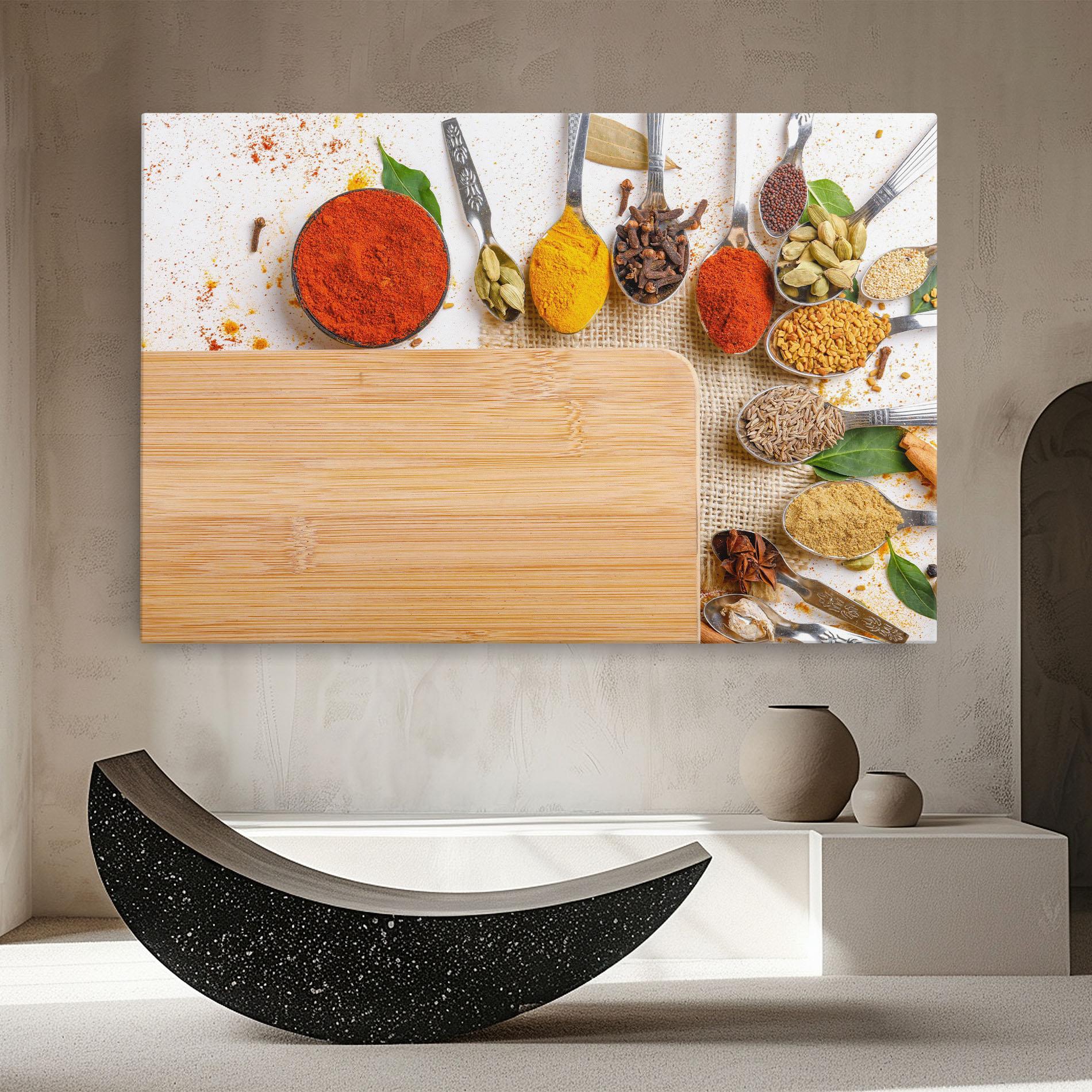 Картина на платно Spices Spoons mockup 8