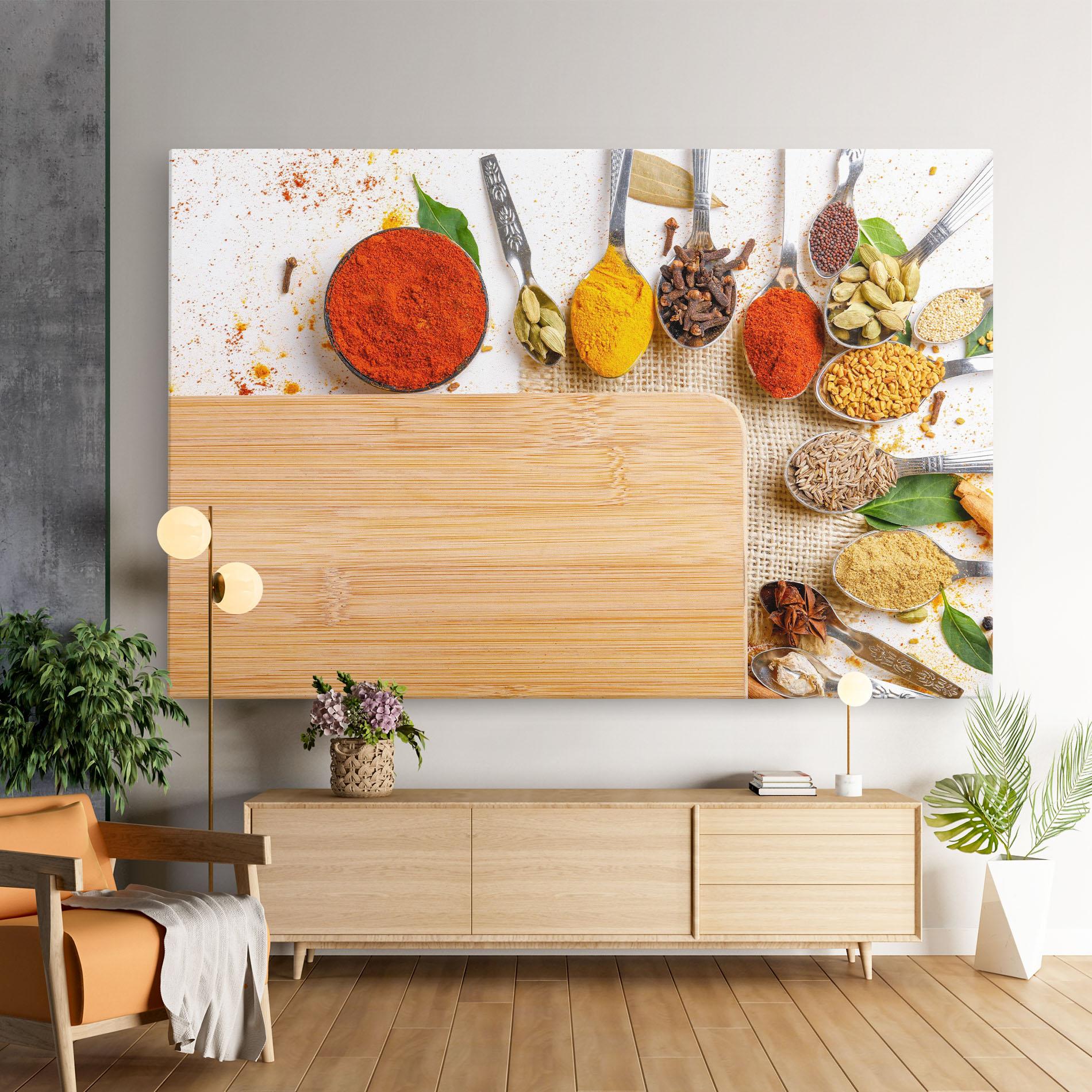 Картина на платно Spices Spoons mockup 9