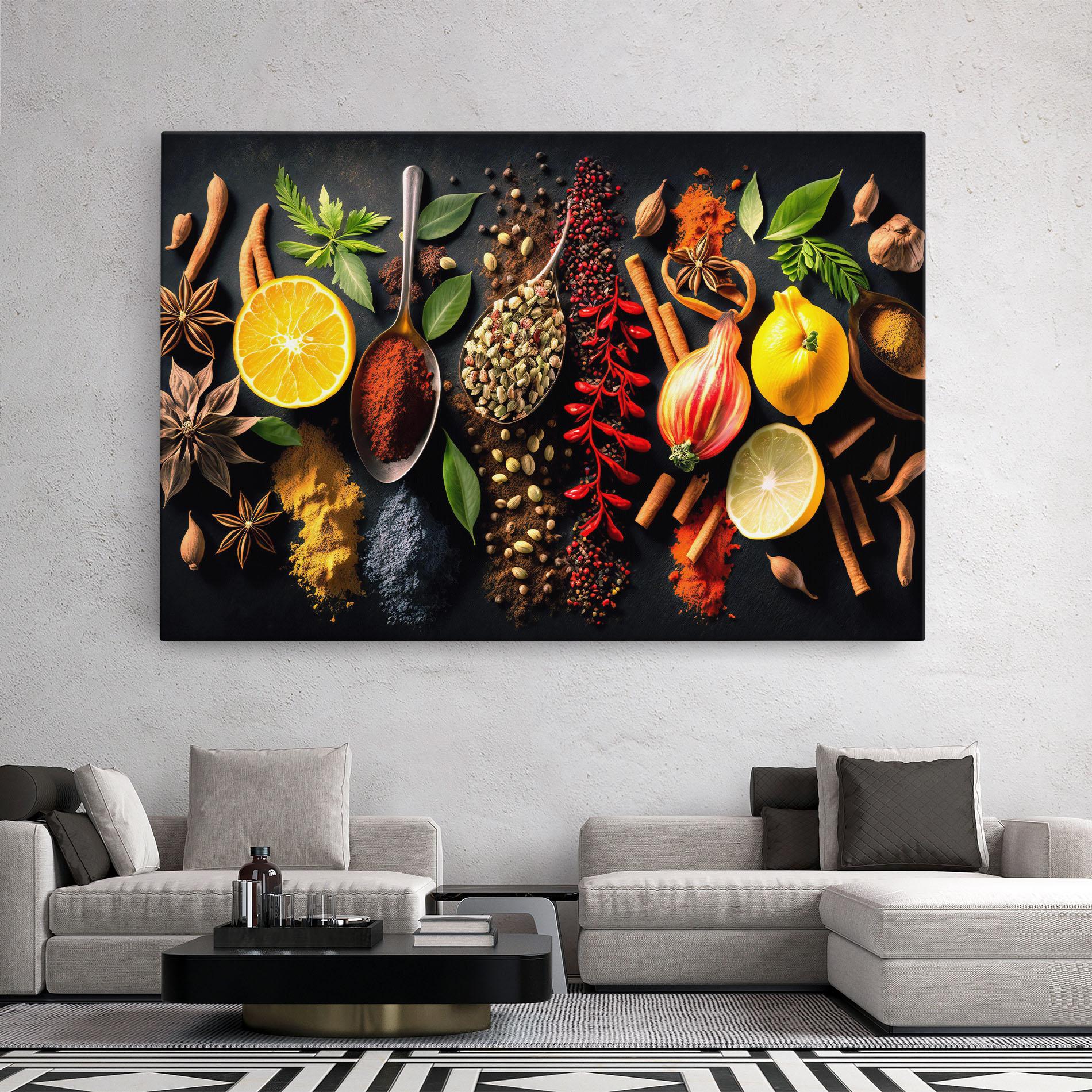 Картина на платно Closeup Pices mockup 2