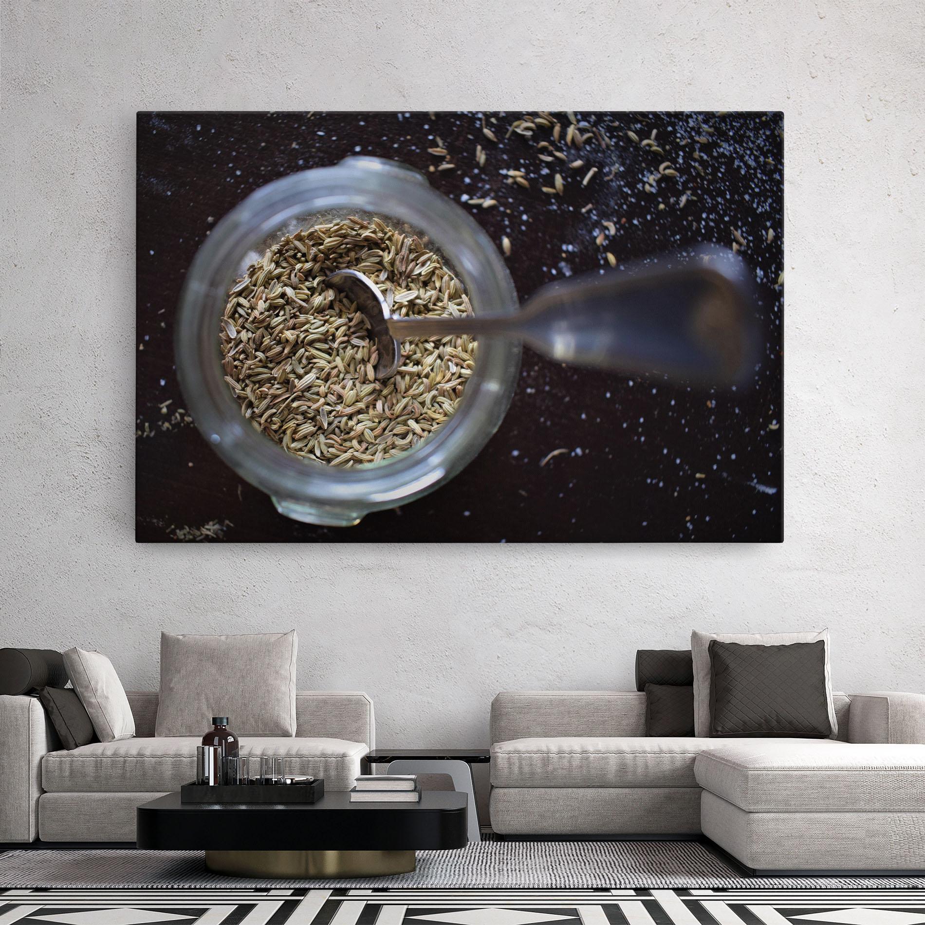 Картина на платно Jar With Spices mockup 2