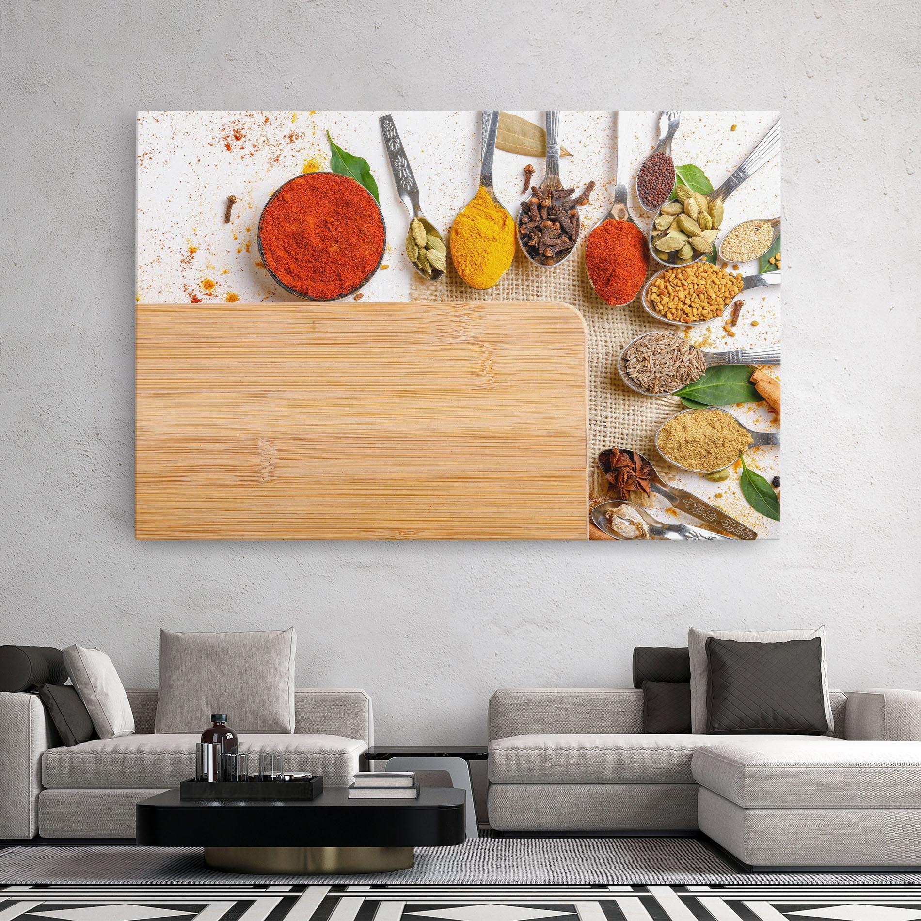 Картина на платно Spices Spoons mockup 2