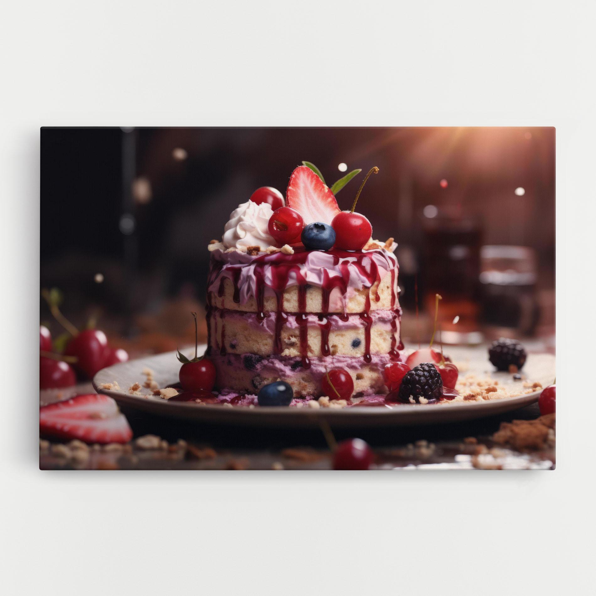 Картина на платно Berries Dessert mockup 0