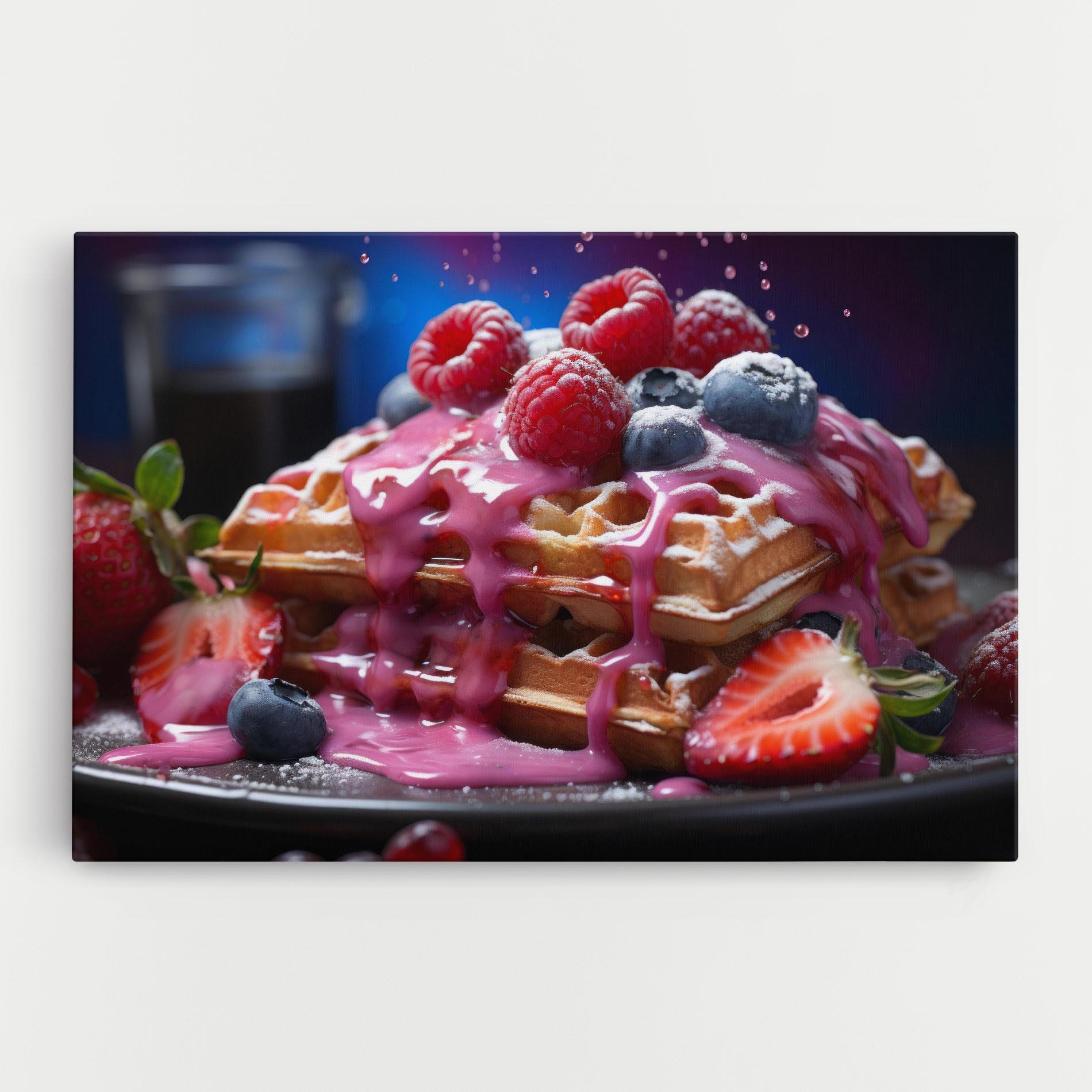 Картина на платно Berries Waffles mockup 0