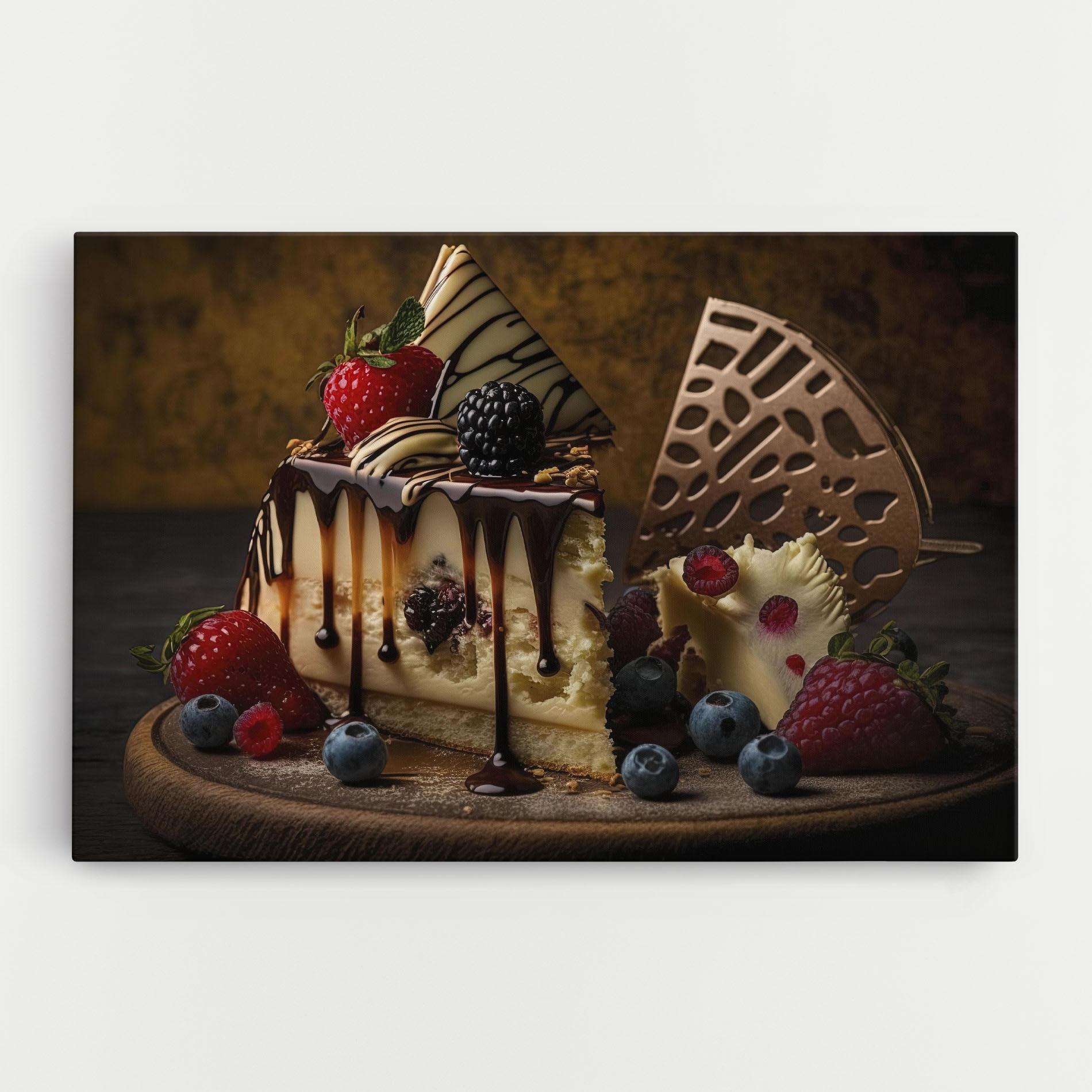 Картина на платно Cheesecake Chocolate mockup 0