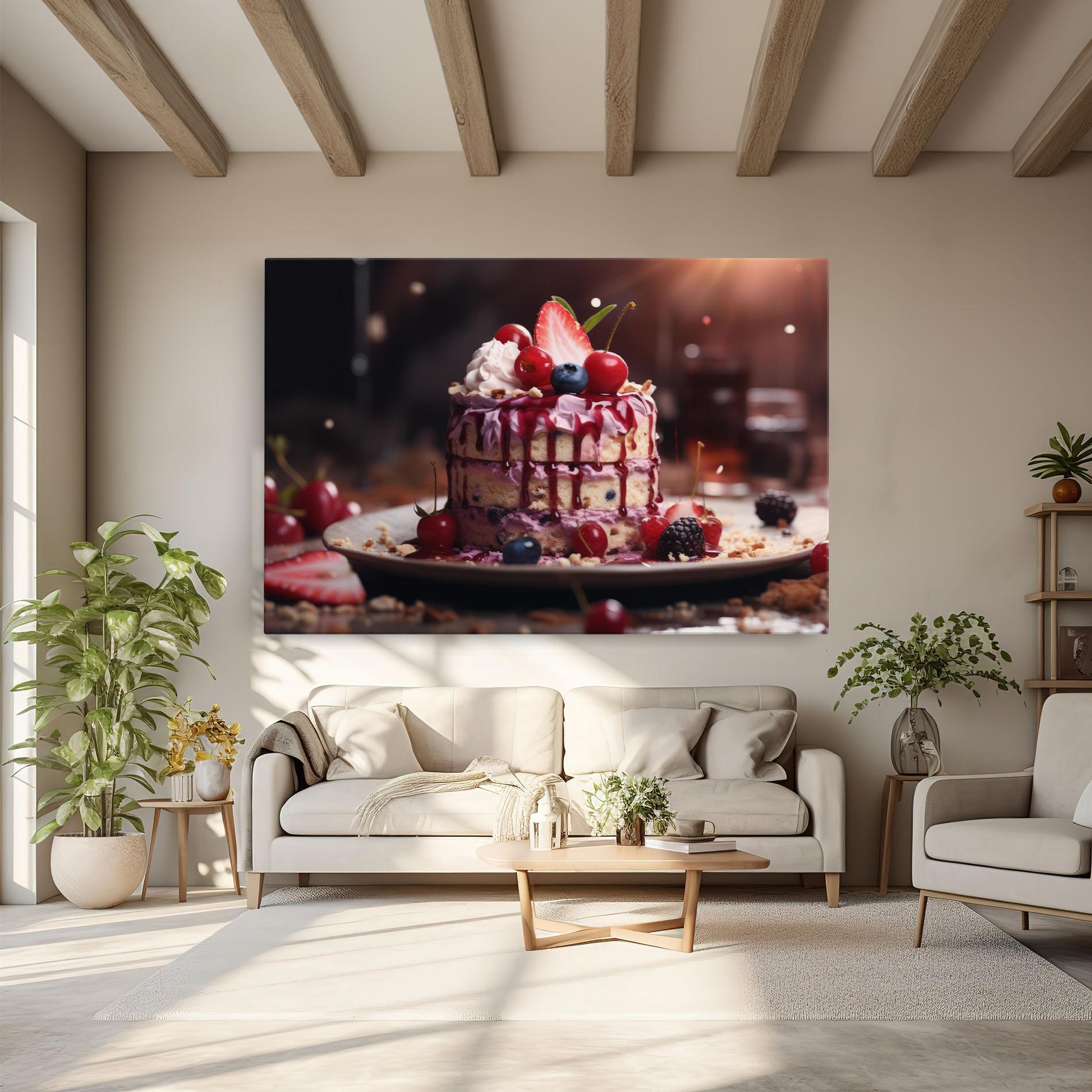 Картина на платно Berries Dessert mockup 6