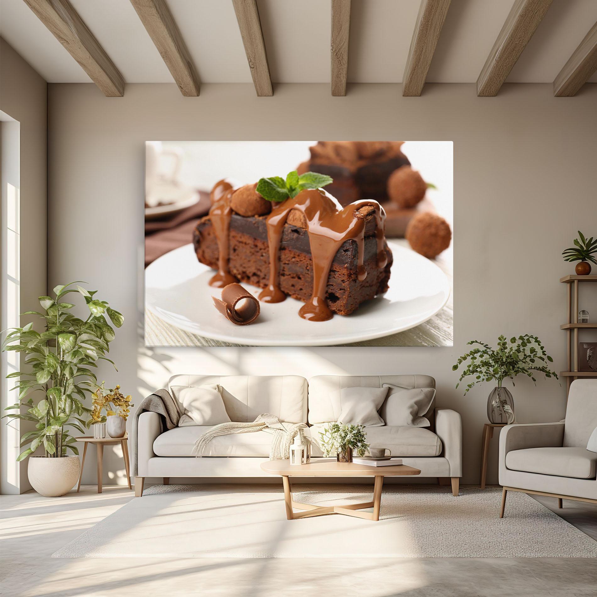 Картина на платно Mint Chocolate Cake mockup 6