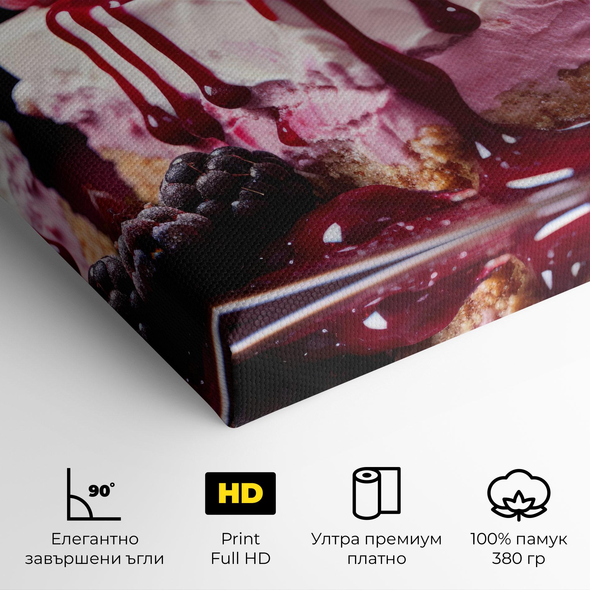 Картина на платно Berries Cream mockup 4