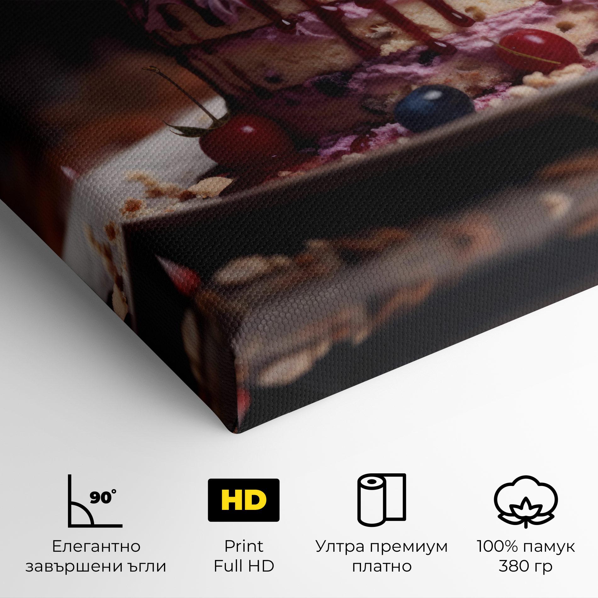 Картина на платно Berries Dessert mockup 4